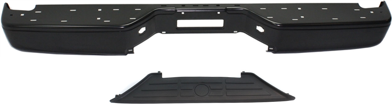 AM TITAN 04-14 STEP BUMPER FACE BAR AND PAD 2 pc Kitw Pad Provision w o Mounting Bracket Steel Black w Center Pad only SKU KIT 21915-08 Partslink NI1102152 NI1191100 OEM 850309FM0B 850747S200