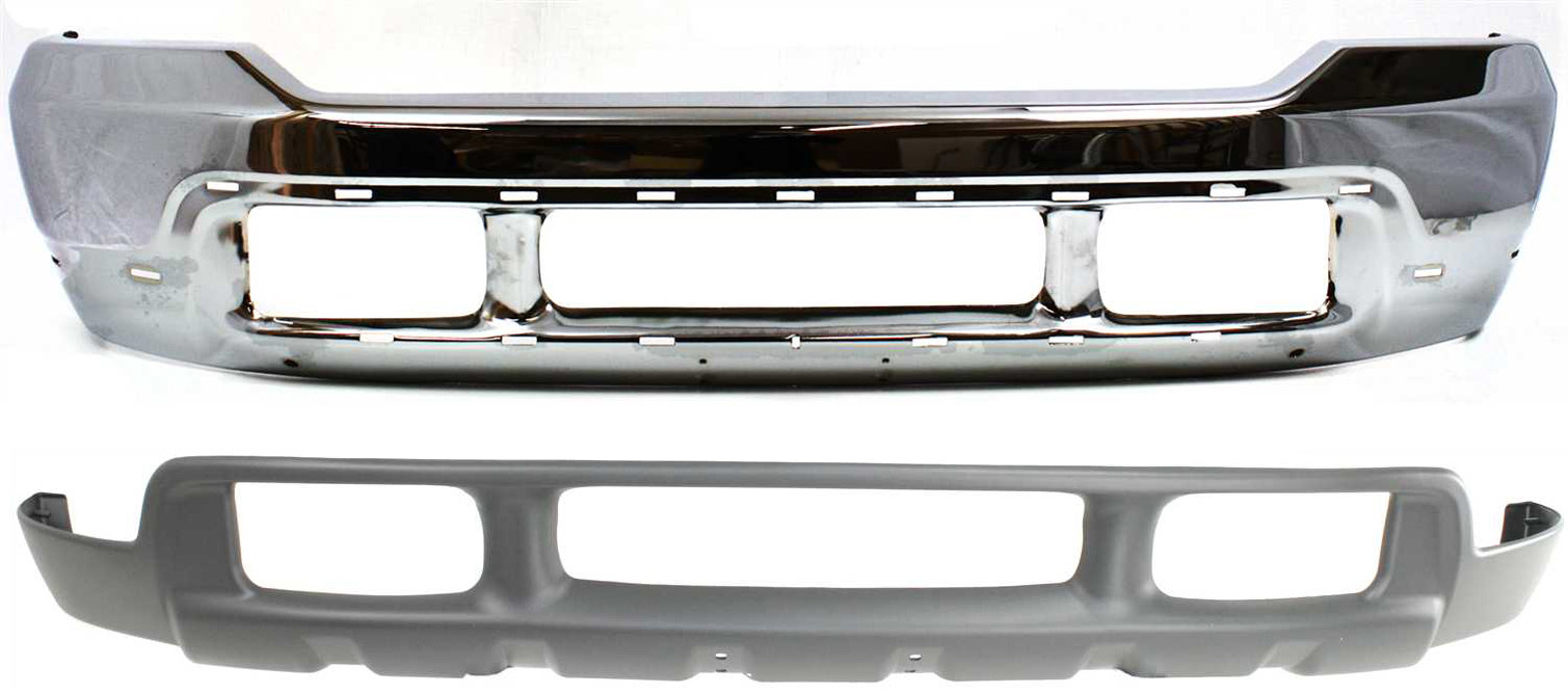AM F SERIES SUPER DUTY 99-04 FRONT BUMPER 2 pc kit with Valance SKU KIT 30215-02 Partslink FO1002375 FO1095176 OEM 3C3Z17757BA 1C3Z17626AAC