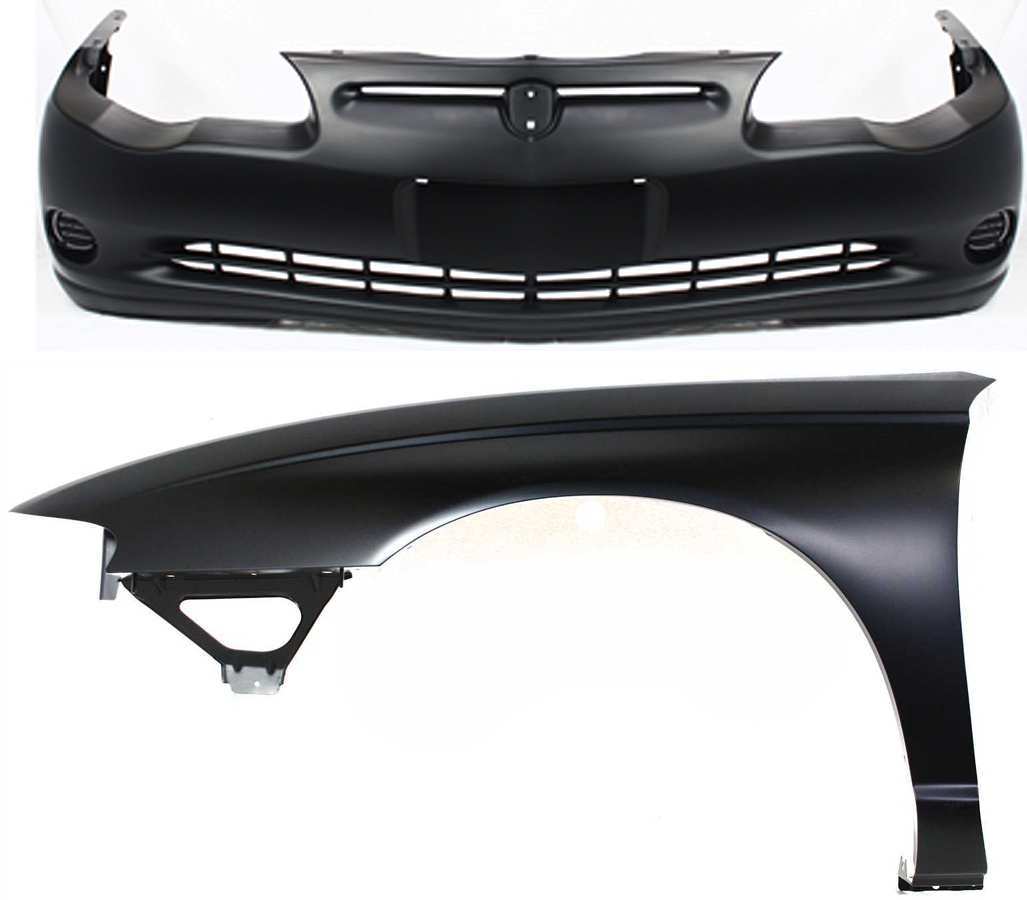 AM MONTE CARLO 00-05 FRONT BUMPER COVER 2 pc kit with Fender SKU KIT 30215-27 Partslink GM1000587 GM1240279 OEM 12335836-89025177