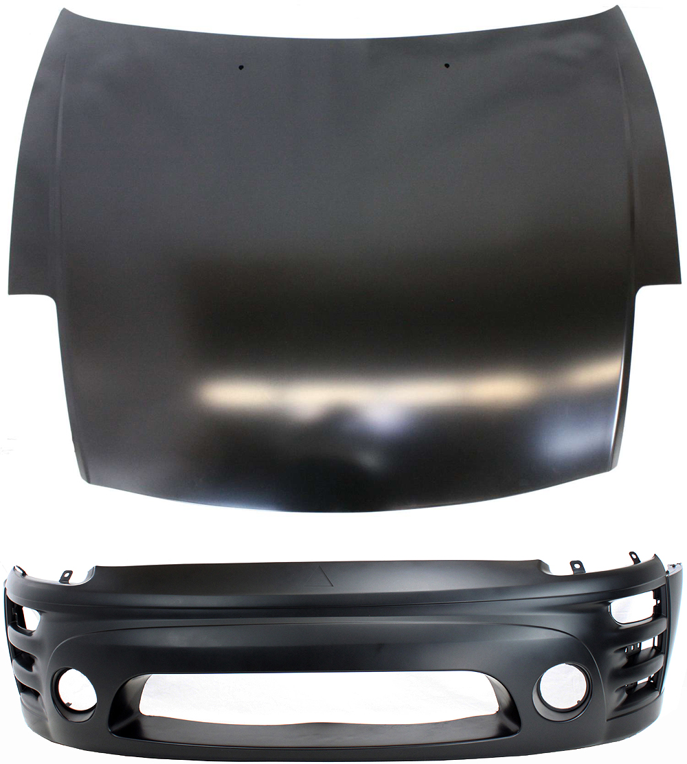 AM ECLIPSE 02-05 HOOD 2 pc Kit with Bumper Cover SKU KIT 30215-29 Partslink MI1230196 MI1000282 OEM MR392627-6400B280