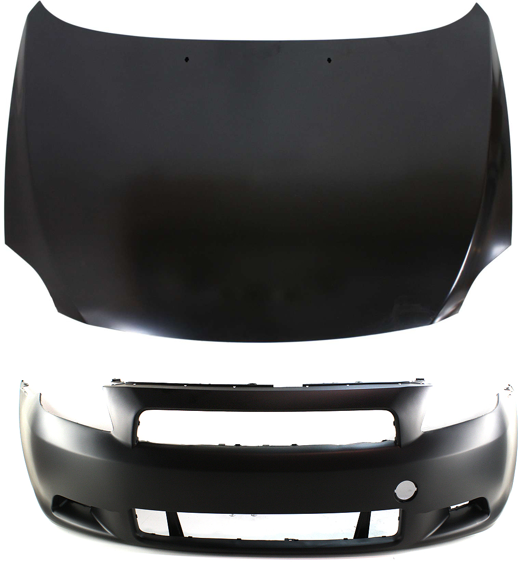 AM TC 05-10 HOOD 2 pc Kit with Bumper Cover SKU KIT 30215-32 Partslink SC1230103 SC1000103 OEM 5330121040-5211921906