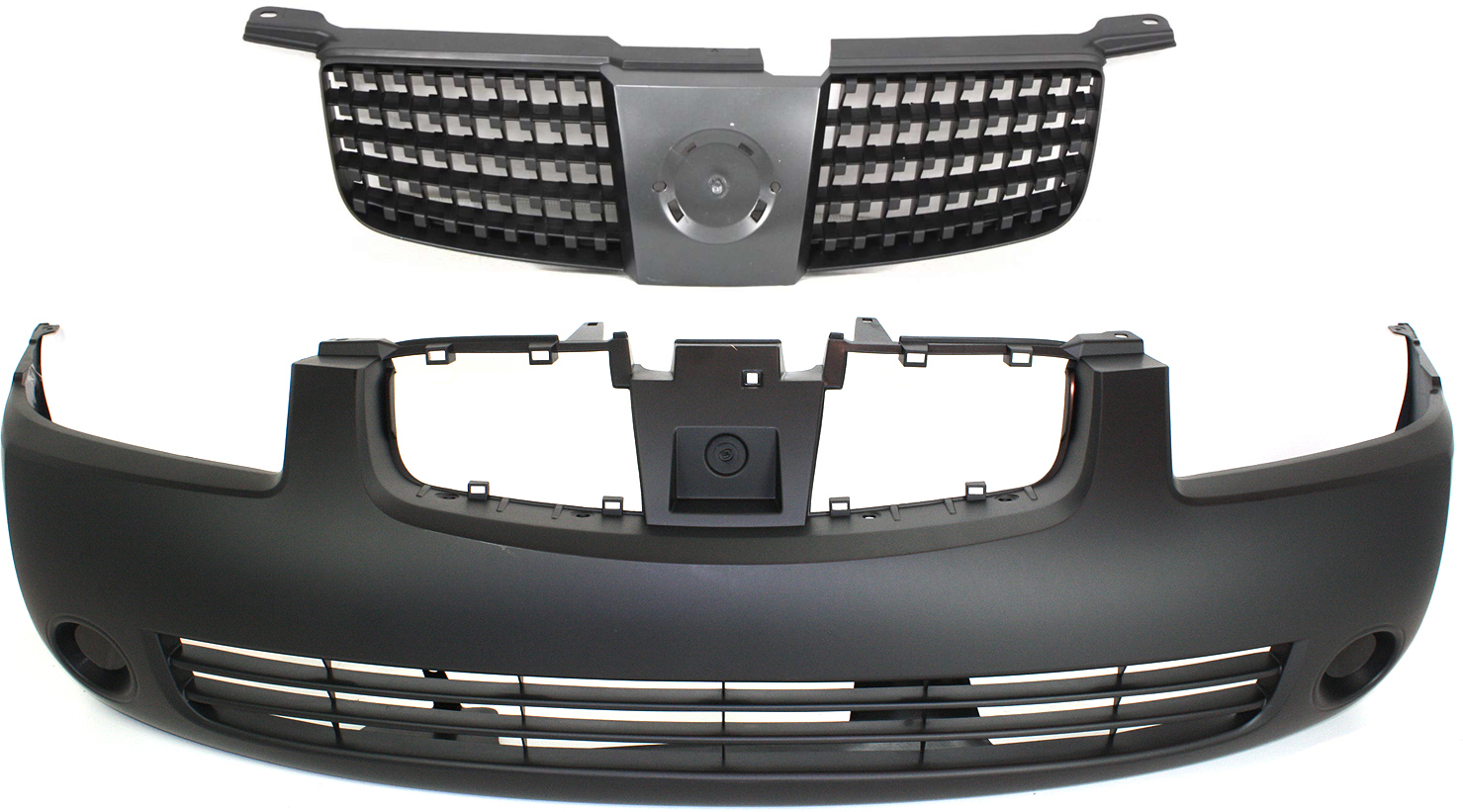 AM SENTRA 04-06 FRONT BUMPER COVER 2 pc kit with Grille Assembly SKU KIT 30215-33 Partslink NI1000216 NI1200214 NI1200218 OEM F20226Z525-620706Z500-620706Z5