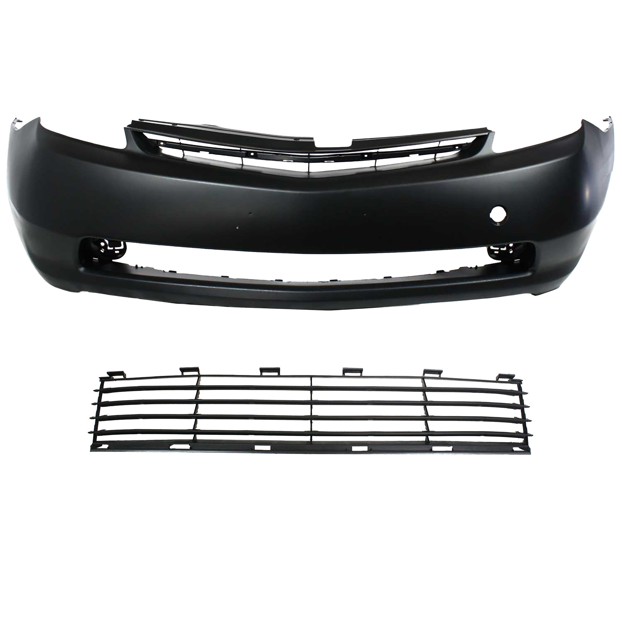 AM PRIUS 04-09 FRONT BUMPER COVER 2 pc kit with Bumper Grille SKU KIT 30215-47 Partslink TO1000274 TO1036112 OEM 5211947903-5311147010