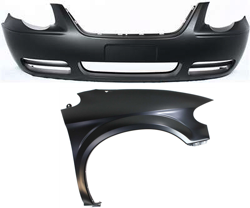 AM TOWN COUNTRY 05-07 FRONT BUMPER COVER Primed 2 pc kit with Fender SKU KIT 30715-29 Partslink CH1000434 CH1241228 OEM 5139120AA 5018442AB