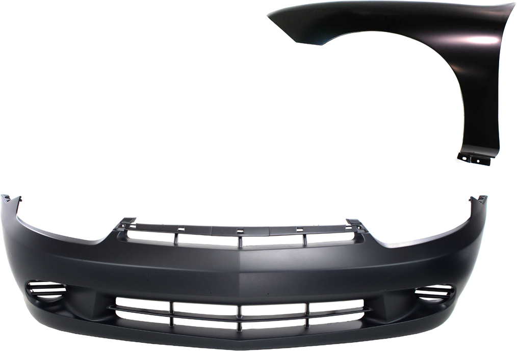 AM CAVALIER 03-05 FRONT BUMPER COVER 2 pc kit with Fender SKU KIT 30715-34 Partslink GM1000662 GM1240287 OEM 12335575-88955574