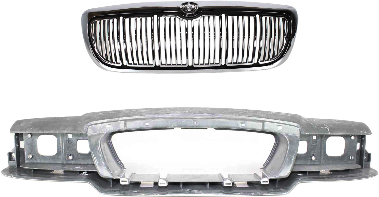 AM GRAND MARQUIS 98-02 HEADER PANEL 2 pc Kit with Grille SKU KIT 32815-12 Partslink FO1220214 FO1200353 OEM YW3Z8190AA F8MZ8200AA