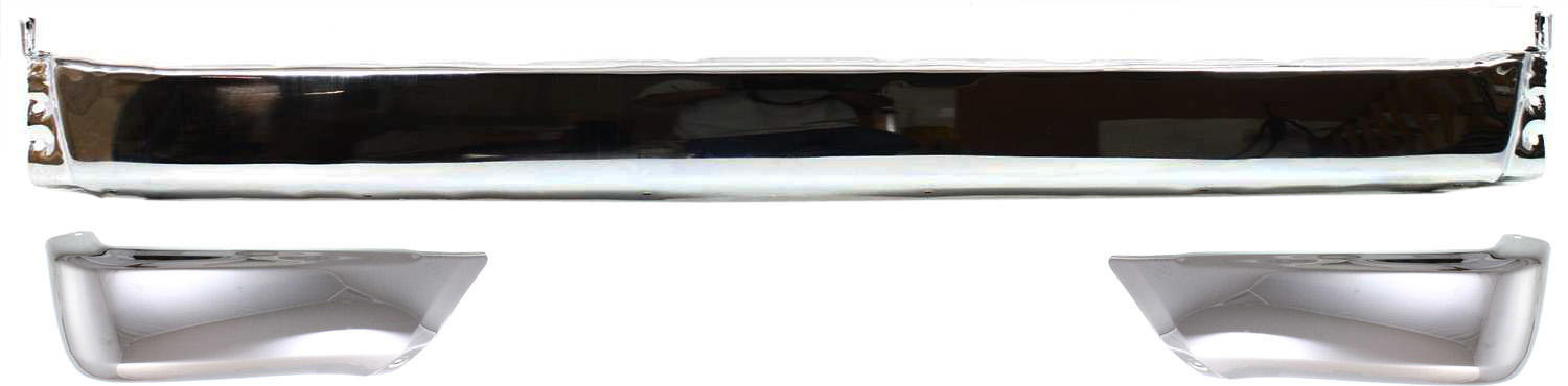 AM 4RUNNER 99-02 STEP BUMPER FACE BAR AND PAD 3 pc Kit w o Pad w Pad Provision w o Mounting Bracket Steel Chrome w Bumper End SKU KIT 32815-33 Partslink TO1102228 TO1104103 TO1105103 OEM 5210535360-5210735071-52106350