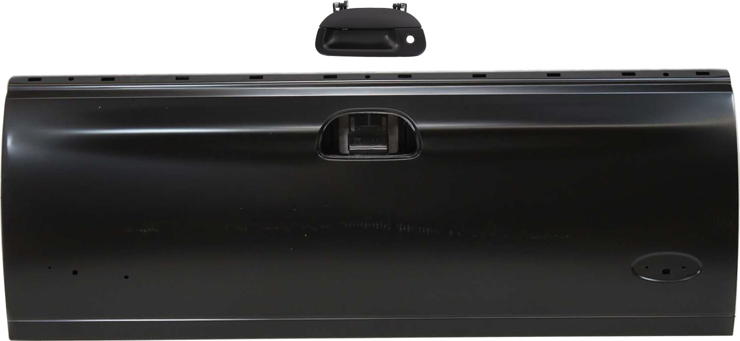AM F 150-97-03 F 250 SUPER DUTY 99-07 TAILGATE Styleside 2 pc Kit with Tailgate Handle SKU KIT 32815-39 Partslink FO1900113 FO1915115 OEM F65Z9940700AX 7L3Z9943400AA