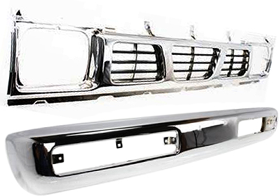AM TOYOTA PICKUP 96-97 FRONT BUMPER 2 pc kit with Grille SKU KIT 41013-07 Partslink NI1002127 NI1200116 OEM F20123B900-6231055G10