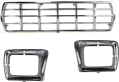 AM F SERIES 78-79 GRILLE 3 pc kit with Headlight Doors SKU KIT 41013-14 Partslink FO1200111 FO2512114 FO2513115 OEM D8TZ8150C D8TZ13064F D8TZ13064