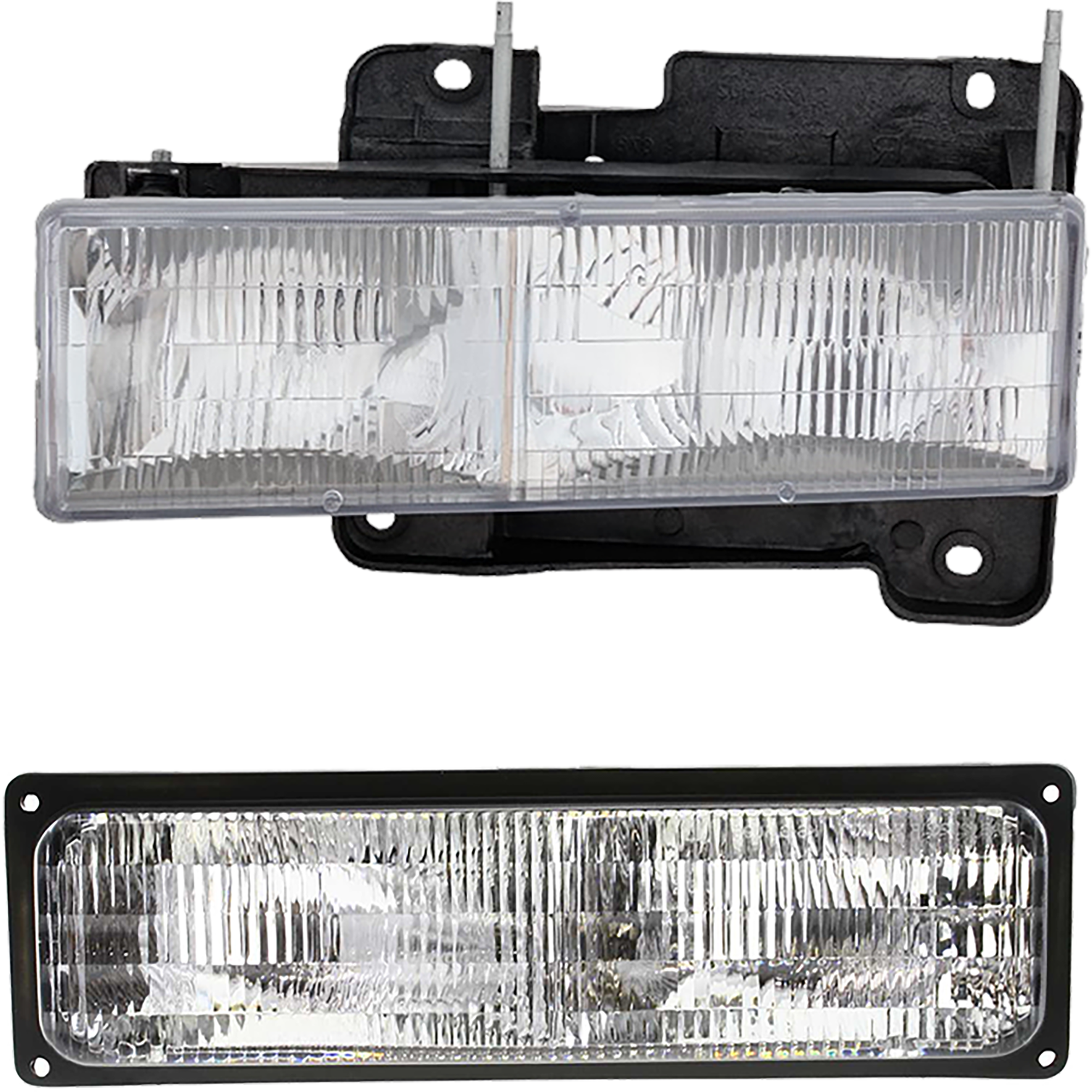 AM C K FULL SIZE PICKUP 94-01 HEAD LAMP LH Assembly Halogen 2 pc Kit with Turn Signal Light SKU KIT 50115-53 Partslink GM2502101 GM2520128 OEM 15034929-5976837