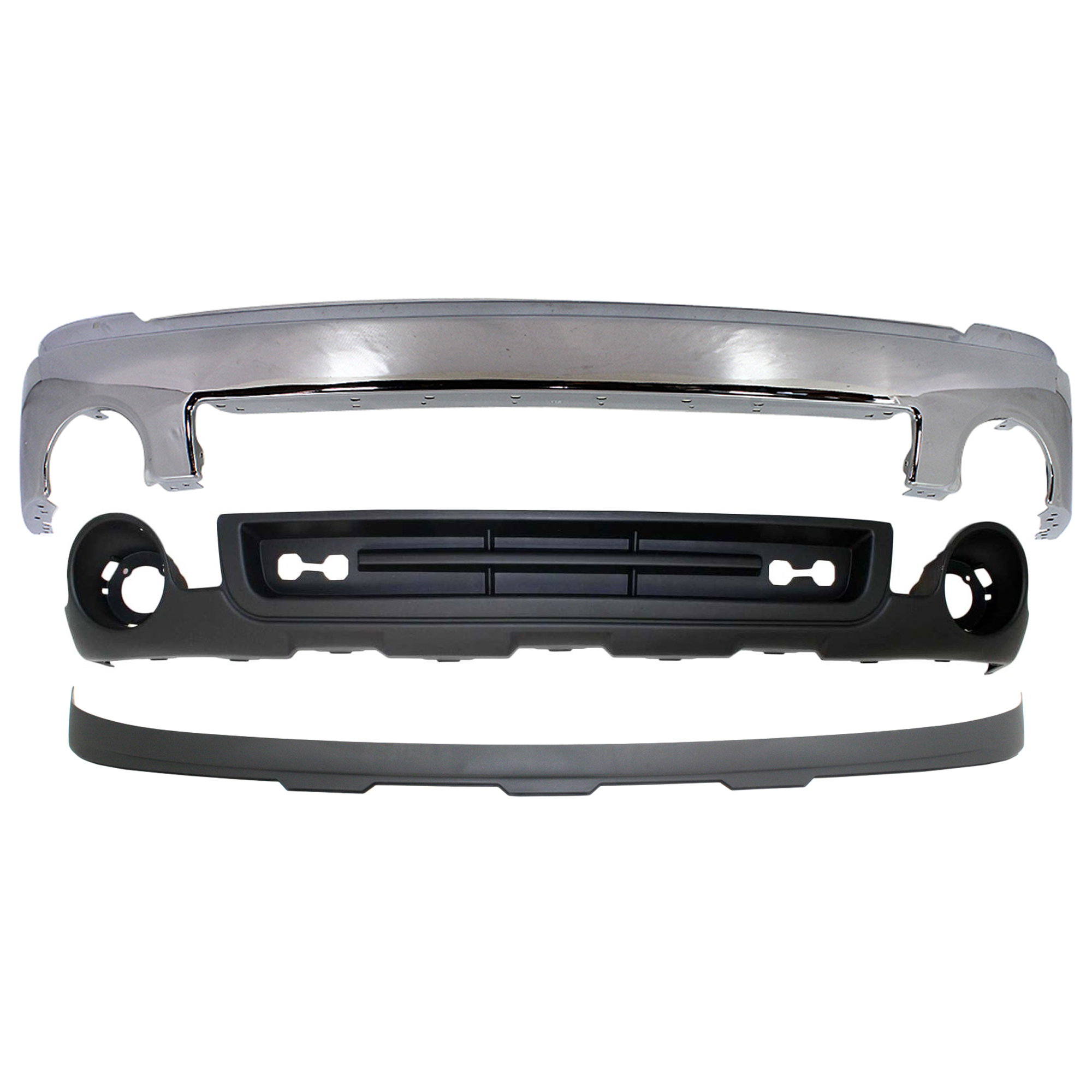 AM SIERRA 1500-07-13 FRONT BUMPER 3 pc kit with Valance SKU KIT 50915-10 Partslink GM1002833 GM1092211 GM1015100 OEM 15901505-15917769-15131299