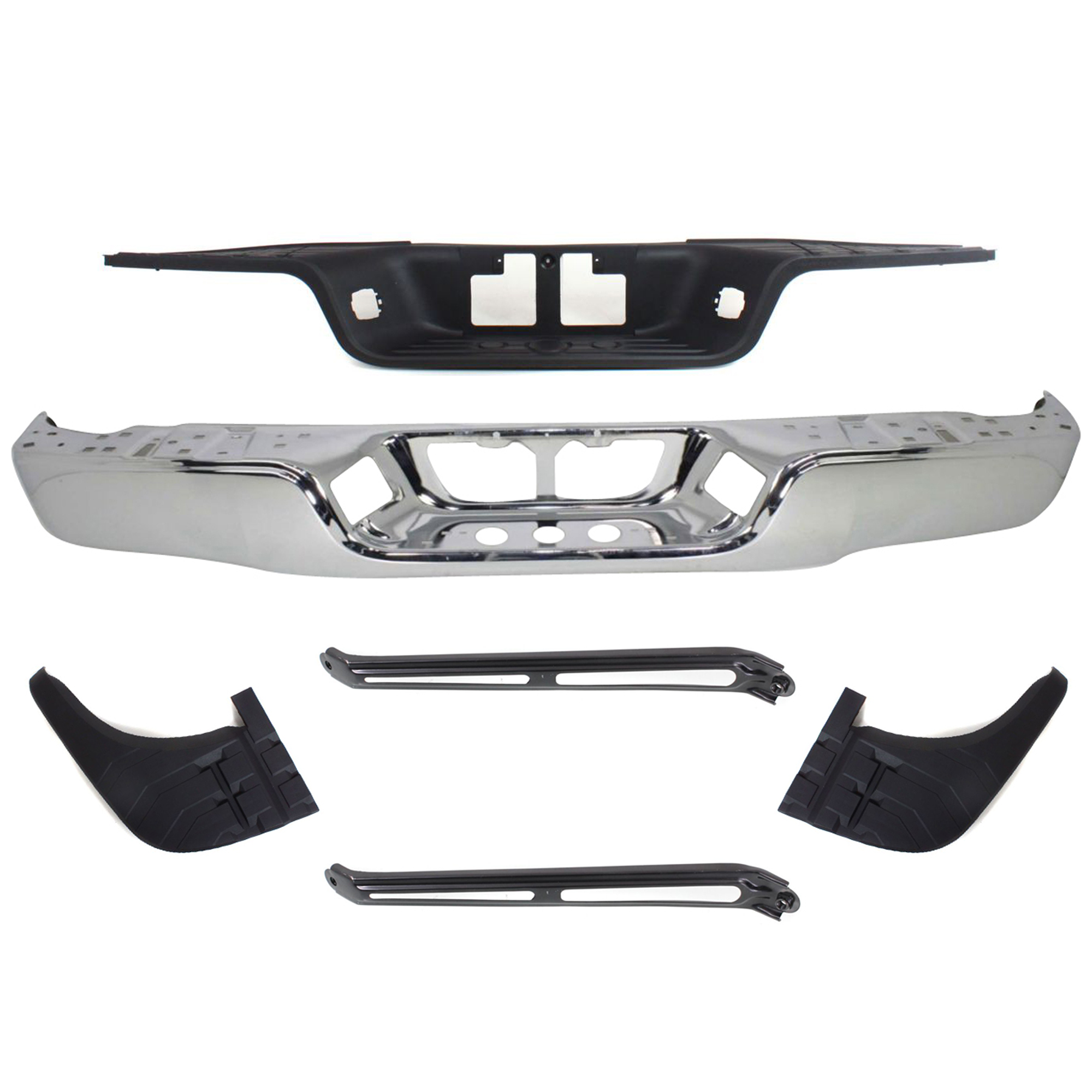 AM TUNDRA 07-13 STEP BUMPER FACE BAR AND PAD 6 pc Kit w Pad Provision w Mounting Bracket SKU KIT 50915-17 Partslink TO1102244 TO1162100 TO1196100 TO1197100 TO1191101 OEM 521510C060-521780C030-521640C0