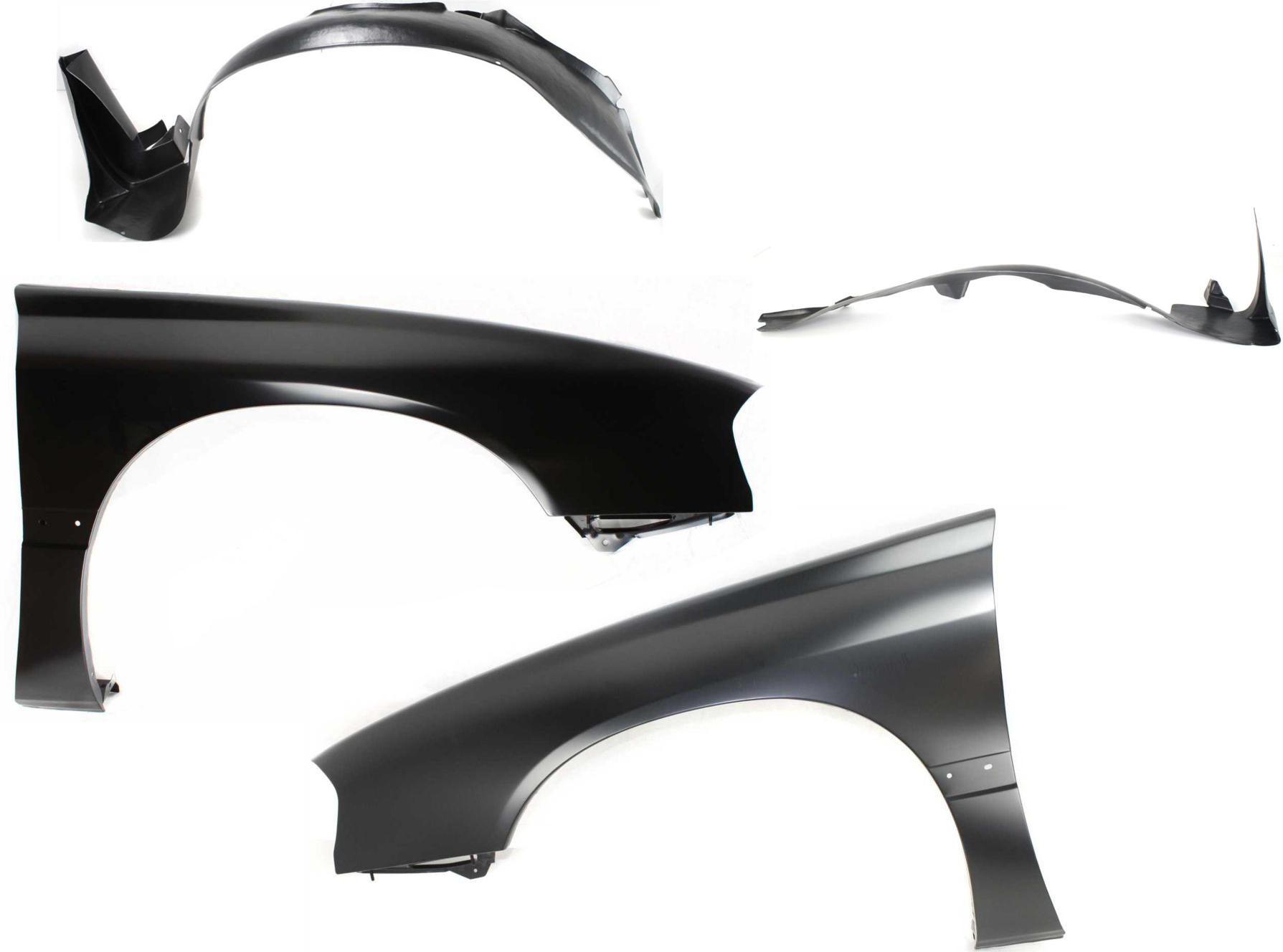 AM IMPALA 00-05 FRONT FENDER RH AND LH 4 pc kit with Fender Liners SKU KIT 51415-02 Partslink GM1240273 GM1241273 GM1248122 GM1249122 OEM 89025178-89025179-15214874-152