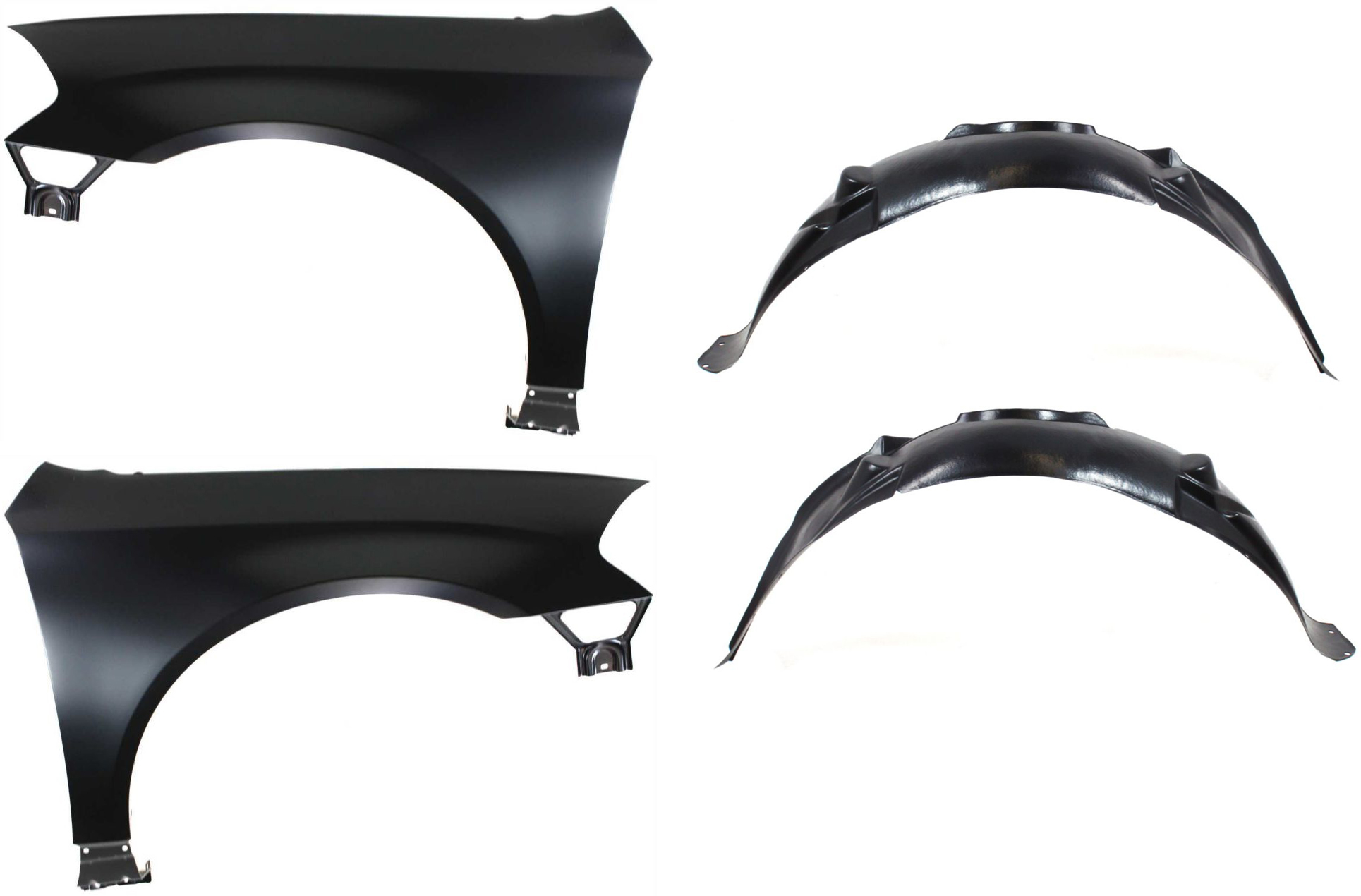 AM IMPALA 06-13 FRONT FENDER RH AND LH 4 pc kit with Fender Liners SKU KIT 51415-04 Partslink GM1240326 GM1241326 GM1250122 GM1251122 OEM 89023524-89023525-10333703-103