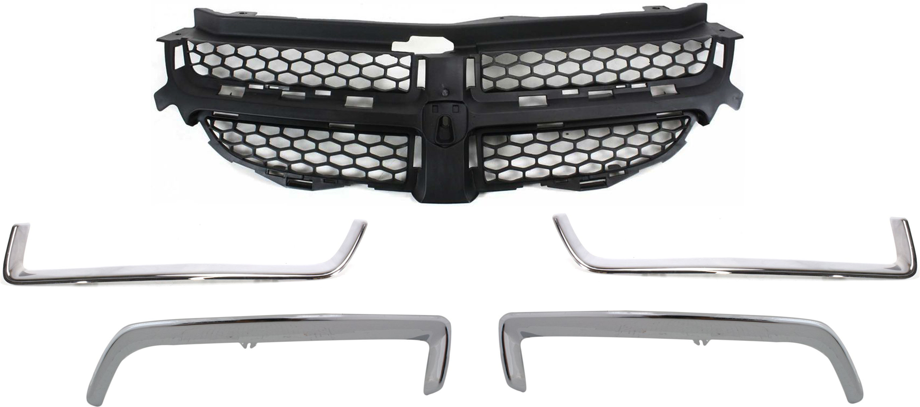 AM NEON 03-05 GRILLE 5 pc Kit with Grille Trims SKU KIT 60615-28 Partslink CH1200270 CH1214103 CH1202102 CH1202101 CH1202100 OEM 5303559AG 5303565AA 5303564AA