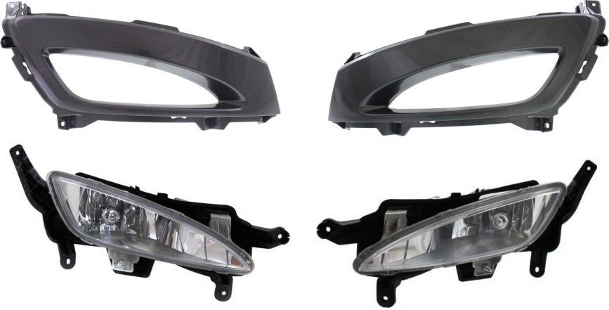 AM OPTIMA 11-13 FOG LAMP RH AND LH 4 pc kit Assembly Halogen includes Fog Light Trim SKU KIT 60615-63 Partslink KI2593124 KI2592124 KI1038108 KI1038110 KI1039108 KI1039110 OEM 922022T010-922012T010-865512T0