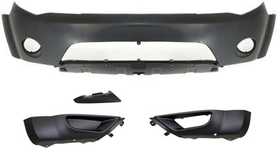 AM OUTLANDER 07-09 FRONT BUMPER COVER Primed 3 pc kit with Bumper Ends SKU KIT 60615-67 Partslink MI1000322 MI1004116 MI1005116 OEM 6400B824-6400A469-6400A470