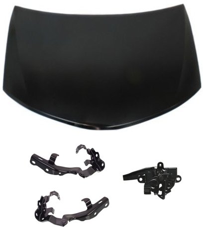 AM CAMRY 12-14 HOOD 4 pc Kit Latch Assembly Type 2 w o Alarm System with Hood Hinges and Hood Latch SKU KIT 61115-42 Partslink TO1230225 TO1236172 TO1236171 TO1234132 OEM 5330106150-5342006160-53410061