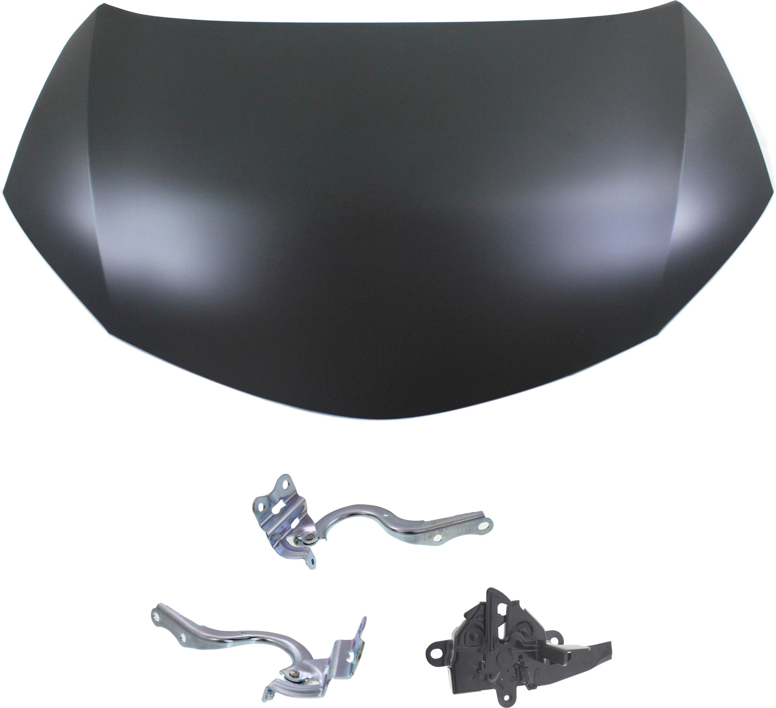 AM COROLLA 14-16 HOOD Steel Primed 4 pc Kit w o Keyless Entry with Hood Hinges and Hood Latch SKU KIT 62015-01 Partslink TO1230232 TO1236188 TO1236187 TO1234134 OEM 5330102270-5342002250-53410022