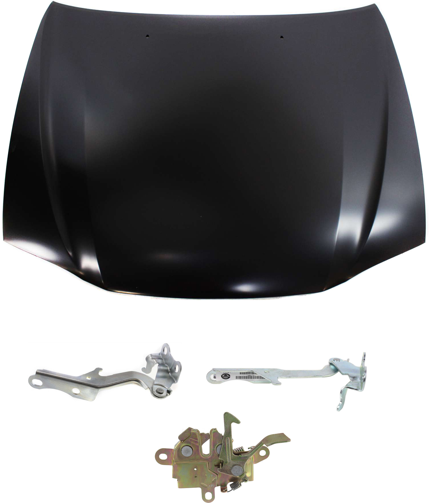 AM COROLLA 98-02 HOOD RH and LH 4 pc Kit with Hood Hinge and Hood Latch SKU KIT 62015-02 Partslink TO1230169 TO1236105 TO1236106 TO1234109 OEM 5330102050-5342012340-88972575