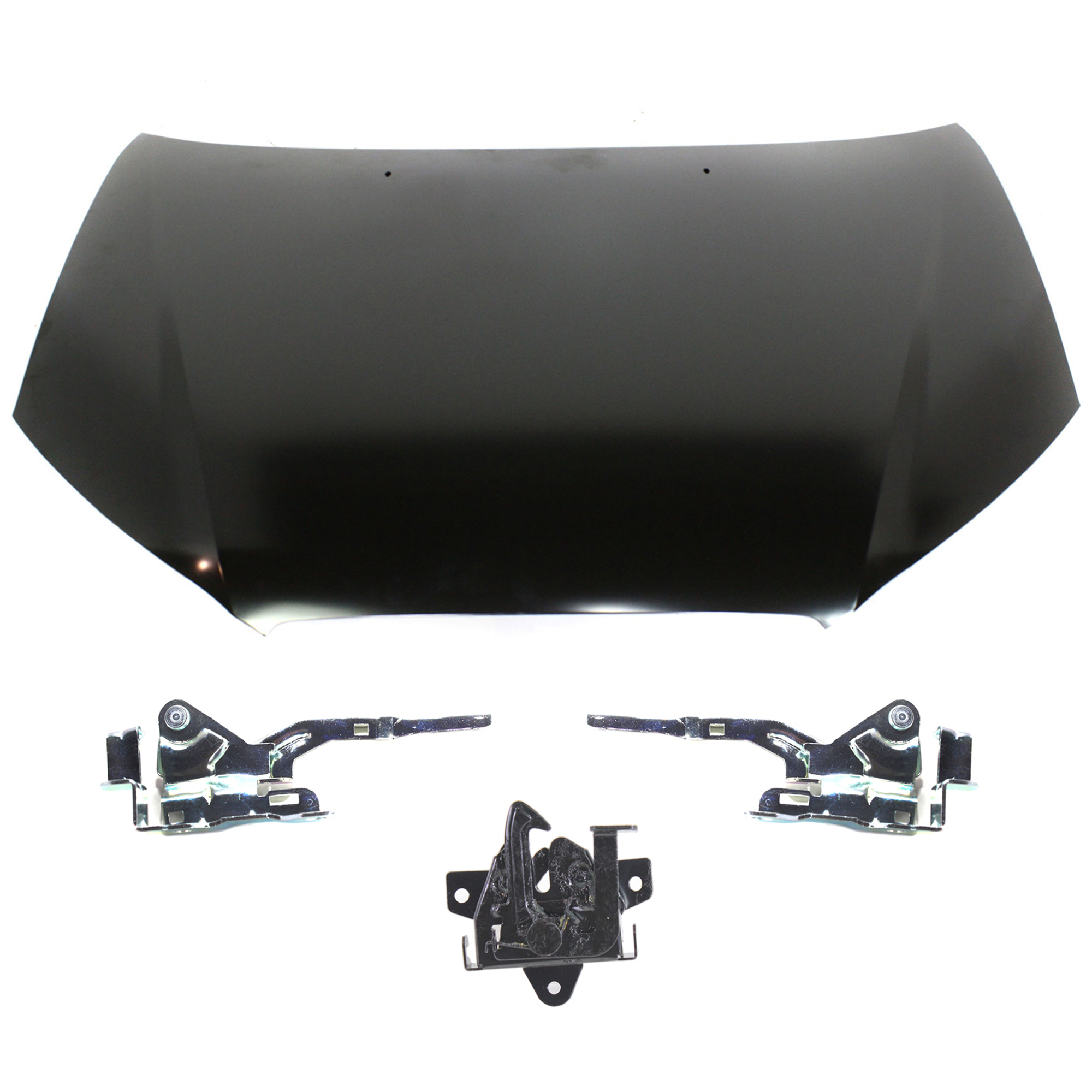 AM ELANTRA 07-10 HOOD RH and LH Sedan 4 pc Kit with Hood Hinge and Hood Latch SKU KIT 62015-10 Partslink HY1230136 HY1236120 HY1236119 HY1234109 OEM 664002H010-791102H000-791202H0