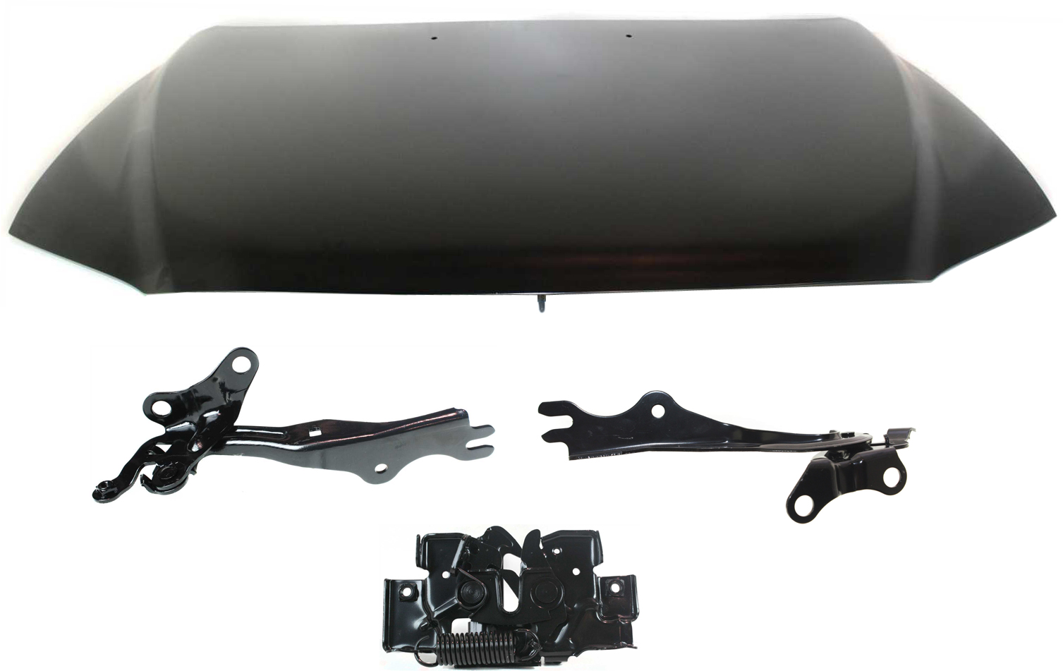 AM 6-03-08 HOOD RH and LH 4 pc Kit with Hood Hinge and Hood Latch SKU KIT 62015-18 Partslink MA1230154 MA1236113 MA1236114 MA1234105 OEM GK2A52310C GK2A52420A GK2A5241