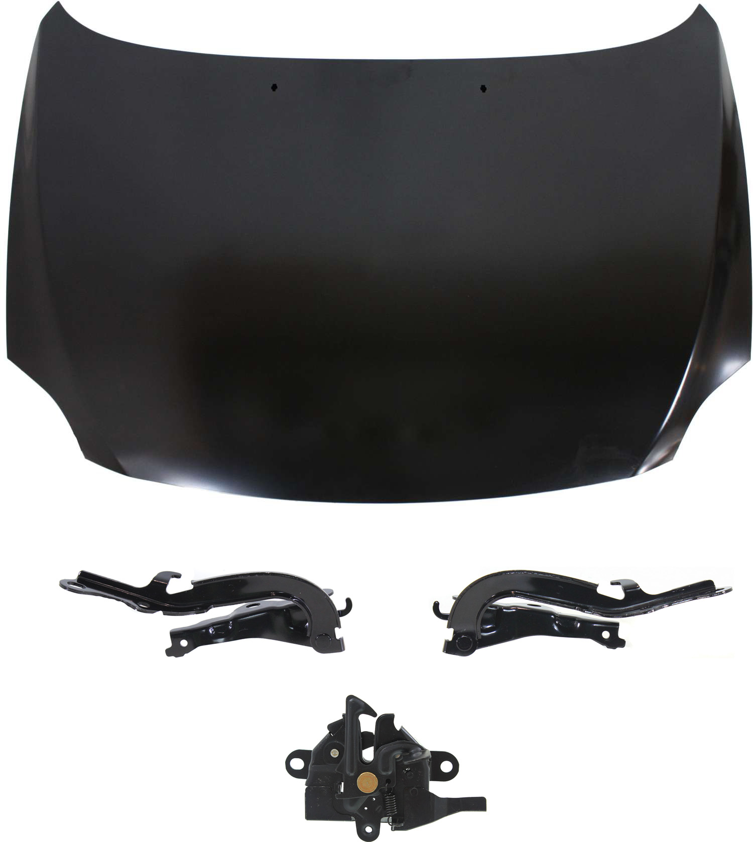 AM VERSA 07-12 HOOD RH and LH 4 pc Kit with Hood Hinge and Hood Latch SKU KIT 62015-31 Partslink SC1230103 SC1236100 SC1236101 SC1234101 OEM 5330121040-5342021070-53410210