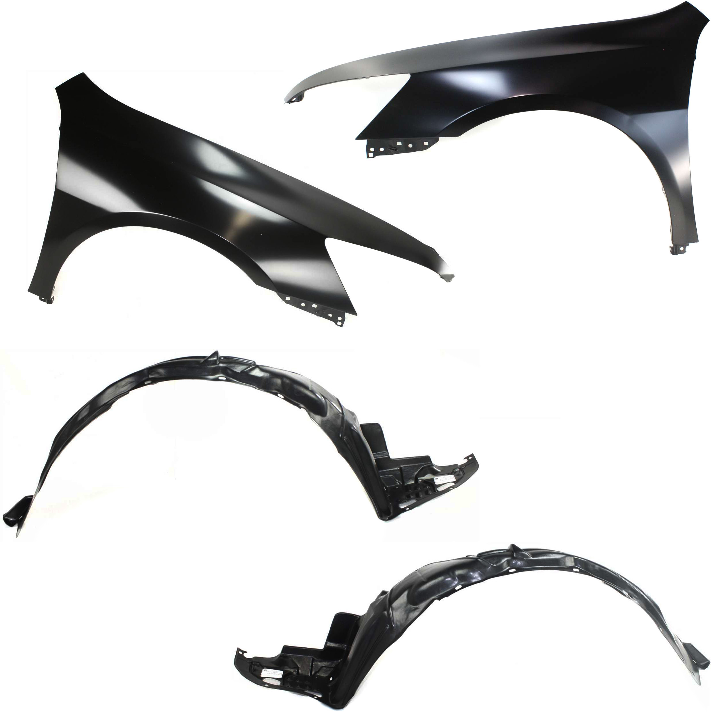 AM ACCORD 03-07 FRONT FENDER RH AND LH 4 pc kit with Fender Liners SKU KIT 70315-32 Partslink HO1241157 HO1240157 HO1248114 HO1249114 OEM 04620SDAA90ZZ 04630SDAA90ZZ 74