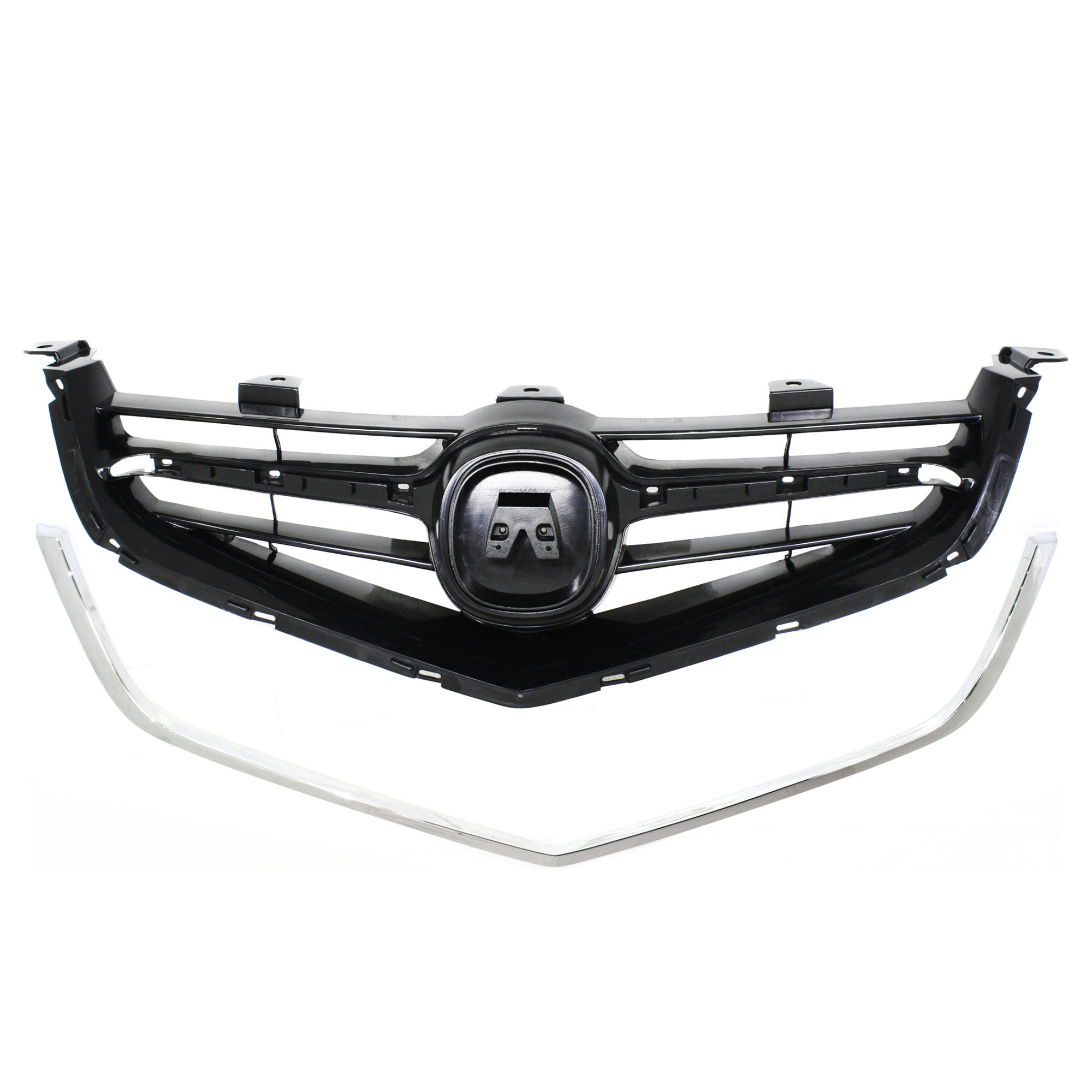AM TSX 04-05 GRILLE 2 pc Kit with Grille Trim SKU KIT 71615-32 Partslink AC1200110 AC1210106 OEM 71121SECA01ZA 71122SECA01