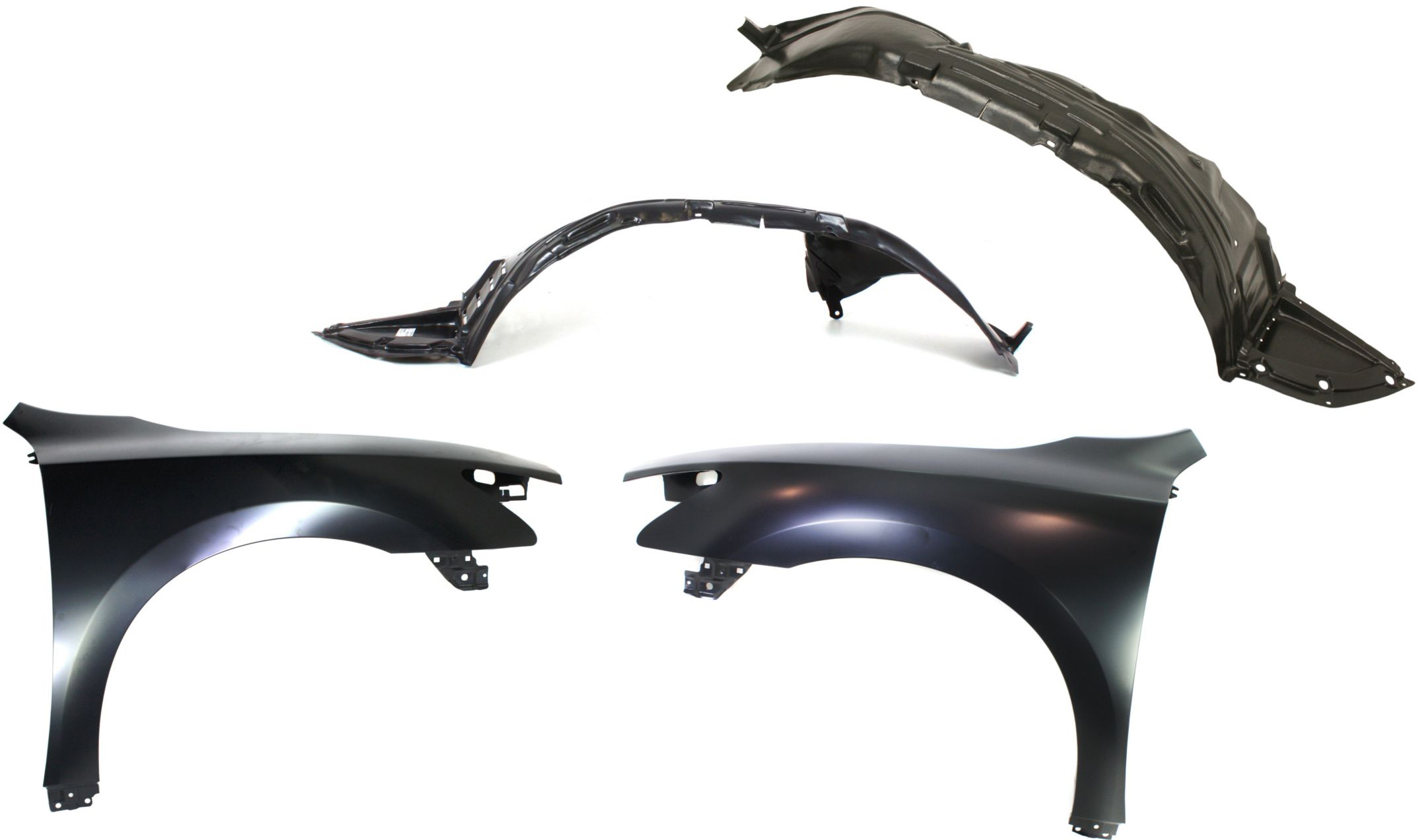 AM MAXIMA 09-14 FRONT FENDER RH AND LH 4 pc kit with Fender Liners SKU KIT 72115-05 Partslink NI1241194 NI1240194 NI1248119 NI1249119 OEM 631009N15A 631019N15A 63843ZX7