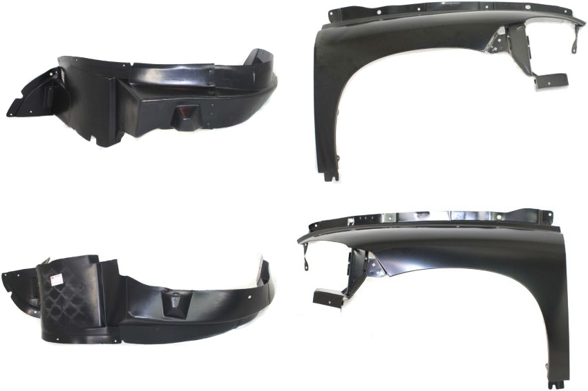 AM HHR 06-11 FRONT FENDER RH AND LH 4 pc kit with Fender Liners SKU KIT 72115-42 Partslink GM1240327 GM1241327 OEM 20919882-20919883-22714693 PFM