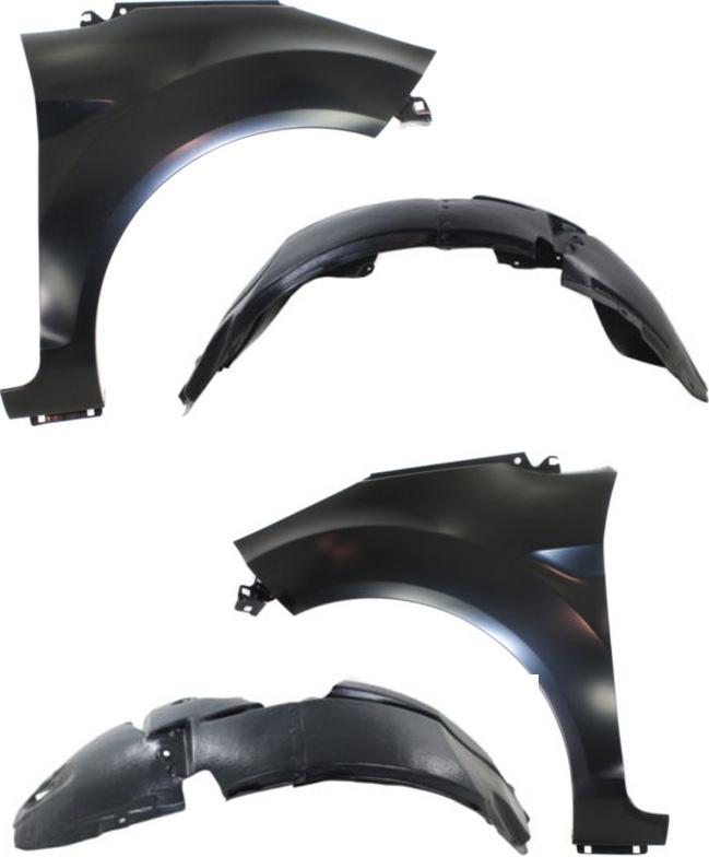 AM FIESTA 11-19 FRONT FENDER RH AND LH 4 pc Kit Primed with Fender Liners and Fenders SKU KIT 80115-23 Partslink FO1240278 FO1241278 FO1248153 FO1249153 OEM BE8Z16005A BE8Z16006A AE8Z1610