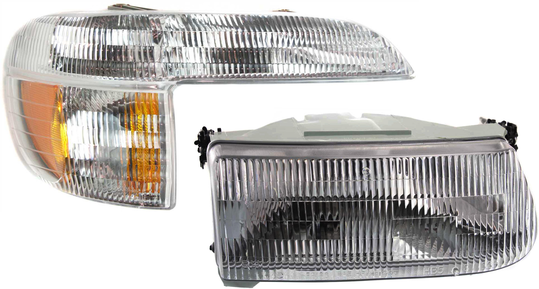 AM EXPLORER 95-01 MOUNTAINEER 97-97 HEAD LAMP RH Assembly Halogen 2 pc Kit with Corner Light SKU KIT 81213-08 Partslink FO2503122 FO2521130 OEM F5TZ13008A F67Z13200AA