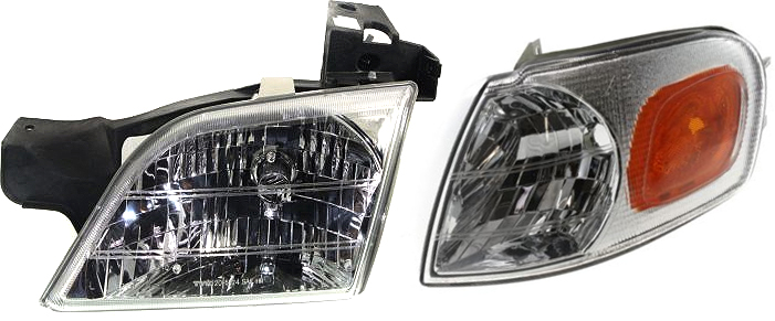 AM VENTURE 97-05 HEAD LAMP LH with Bulb 2 pc Kit with Corner Light SKU KIT 81313-06 Partslink GM2502175 GM2520155 OEM 10368389-15130498