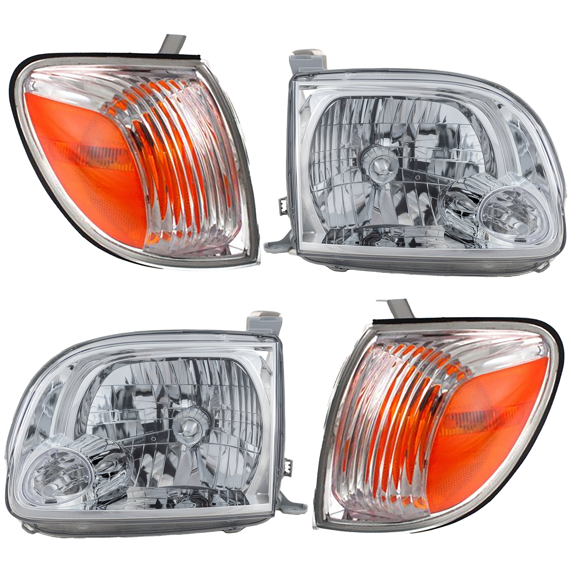 AM TUNDRA 05-06 HEAD LAMP RH AND LH Assembly Halogen 4 pc Kit w Turn Signal Lights SKU KIT 81313-07 Partslink TO2502166 TO2503166 TO2530148 TO2531148 OEM 811100C040-811500C040-815200C0