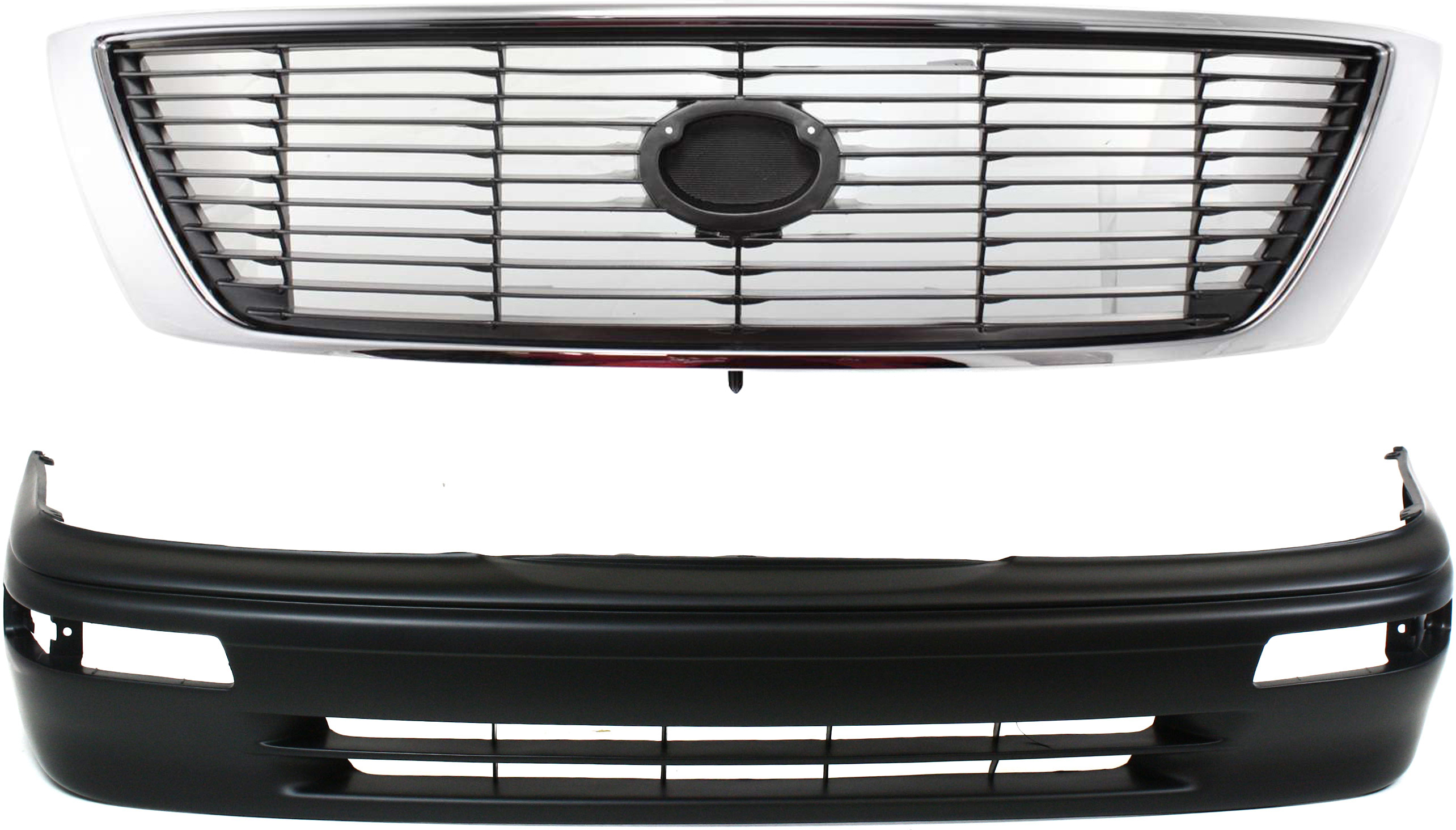 AM AVALON 95-97 FRONT BUMPER COVER Primed 2 pc Kit with Grille SKU KIT 81915-23 Partslink TO1000178 TO1200201 OEM 52119AC900-53100AC010