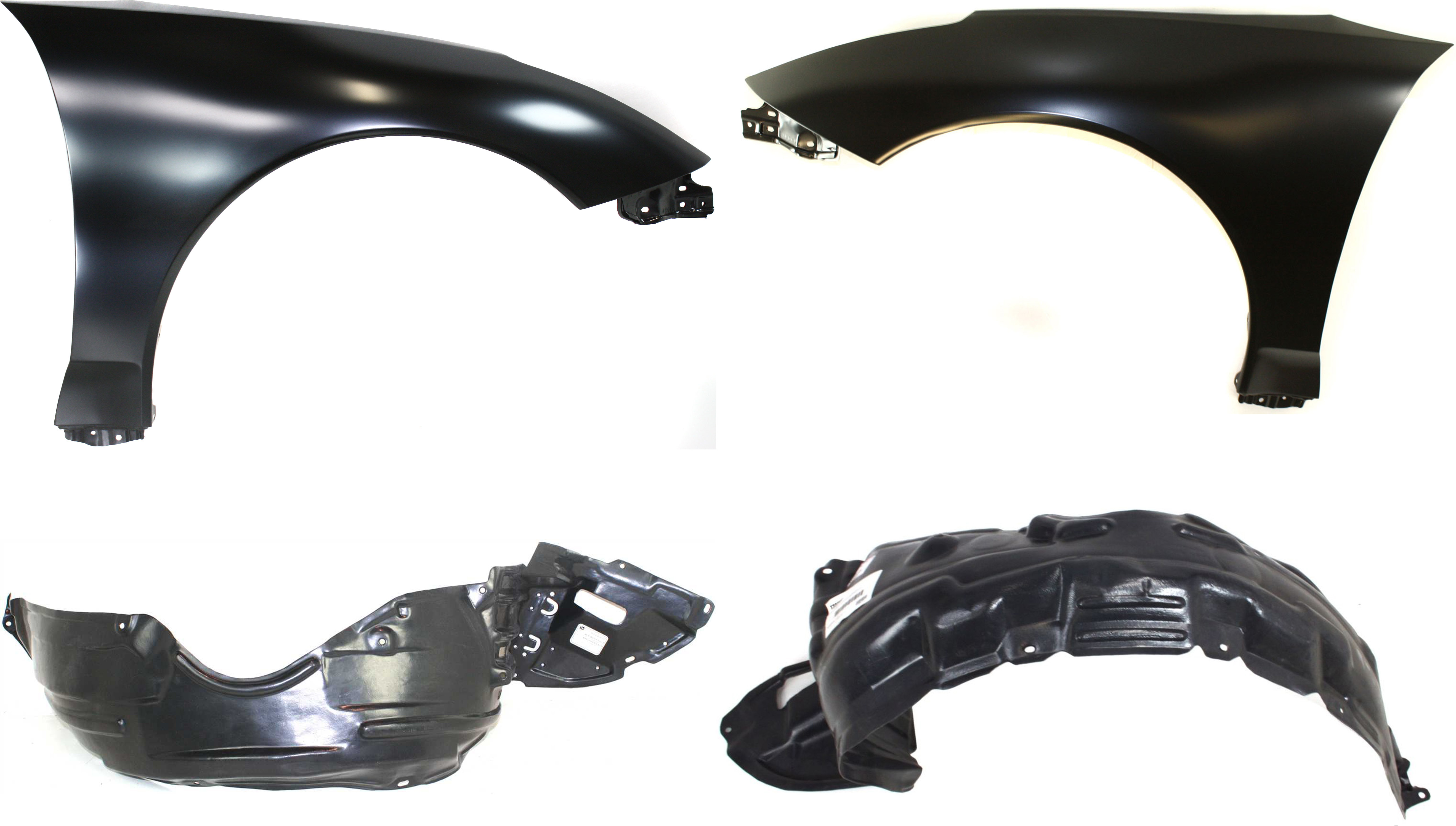 AM CELICA 00-05 FRONT FENDER RH AND LH 4 pc kit with Fender Liners SKU KIT 81915-38 Partslink TO1241193 TO1240193 TO1248128 TO1249128 OEM 538012B470-538022B470-53876203