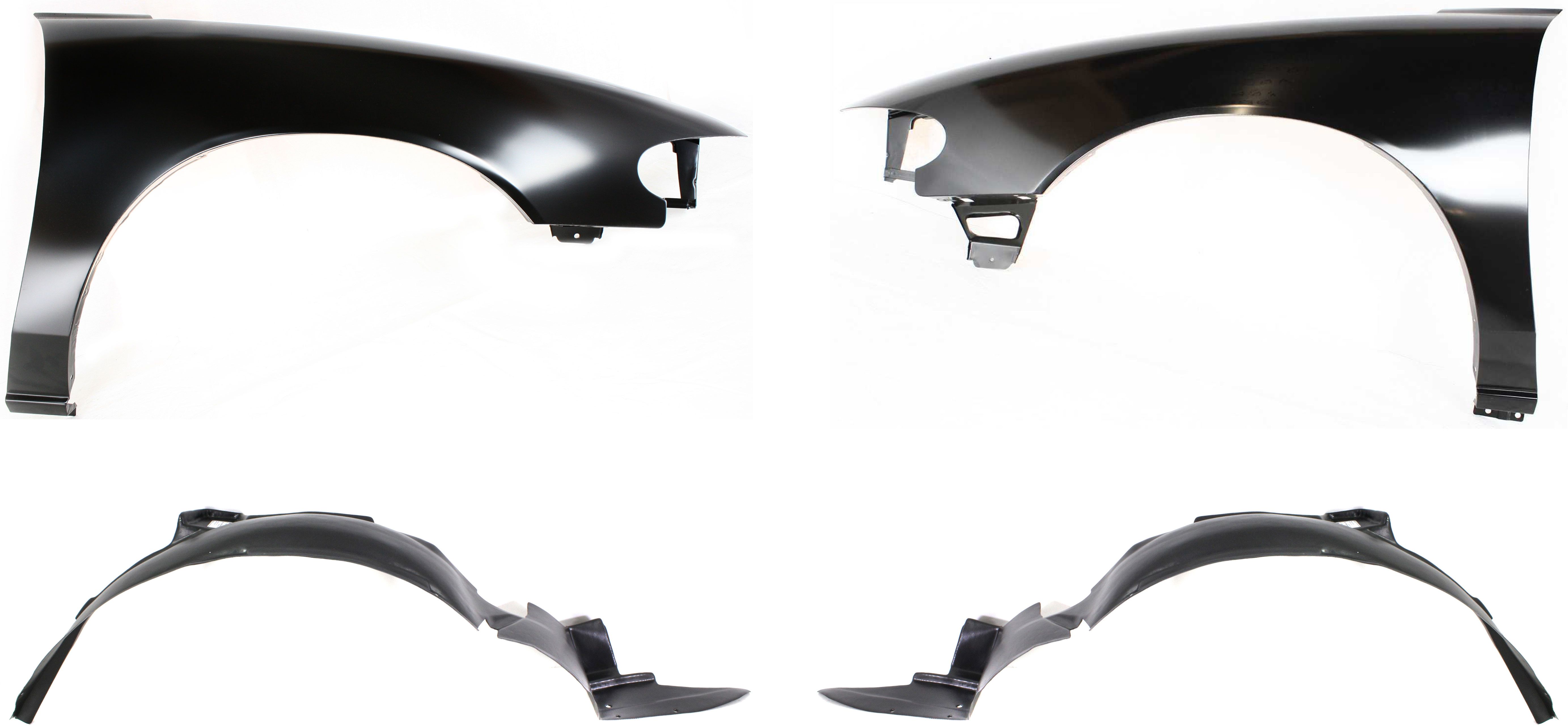AM CENTURY 97-05 FRONT FENDER RH AND LH 4 pc Kit Includes Fender Liner SKU KIT 81915-39 Partslink GM1240259 GM1241259 GM1248109 GM1249109 OEM 12455103-12455104-10430449-104