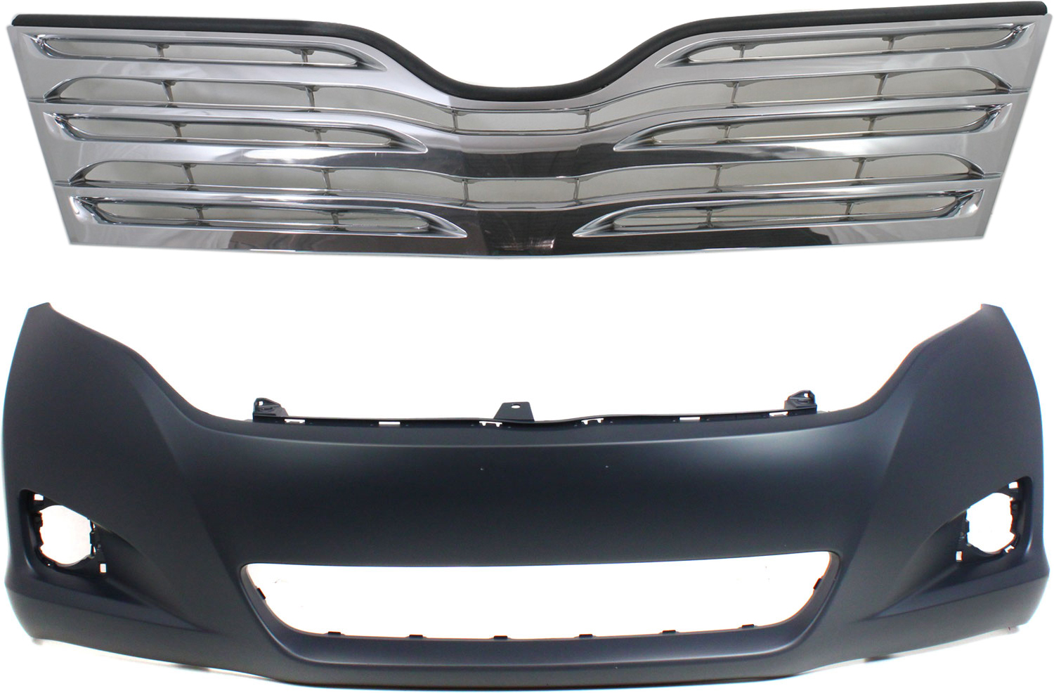AM VENZA 09-12 FRONT BUMPER COVER Primed 2 pc Kit with Grille SKU KIT 82515-14 Partslink TO1000354 TO1200321 OEM 521190T900-531010T010
