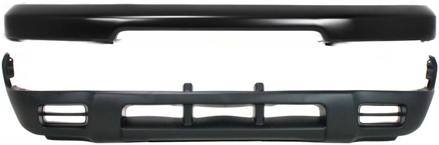 AM XTERRA 00-01 FRONT BUMPER 2 pc kit Painted Black w Valance SKU KIT 82515-30 Partslink NI1002133 NI1095120 OEM F20147Z020-620149Z020 F20127Z0