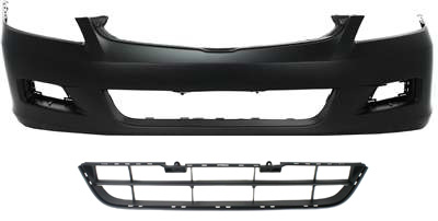 AM ACCORD 06-07 FRONT BUMPER COVER Primed 2 pc Kit with Bumper Grille SKU KIT 90115-04 Partslink HO1000235 HO1036101 OEM 04711SDLA90ZZ 71102SDAA00