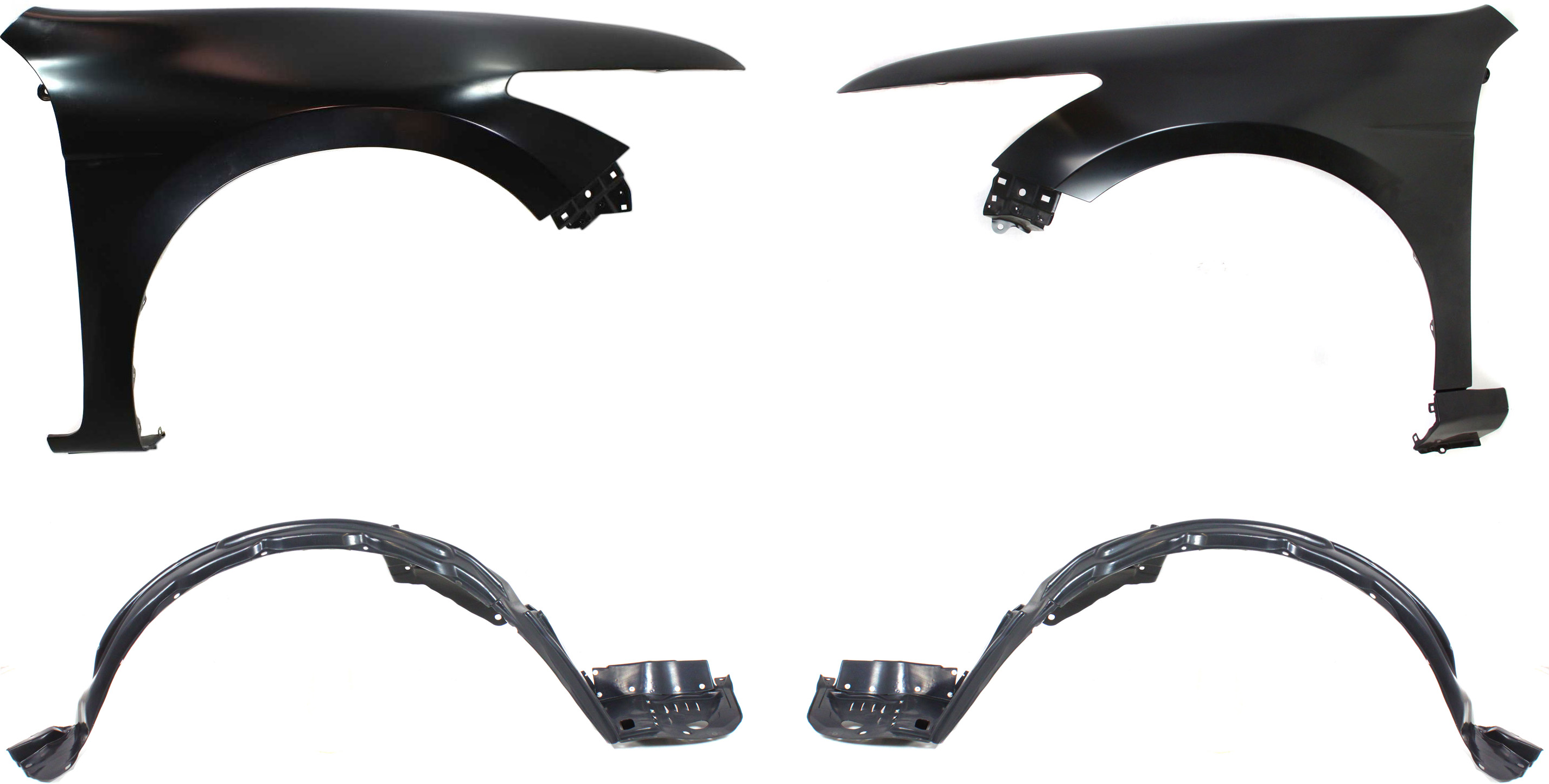 AM ACCORD 08-12 FRONT FENDER RH AND LH 4 pc Kit Includes Fender Liner SKU KIT 90115-06 Partslink HO1241174 HO1240174 HO1248131 HO1249131 OEM 60210TE0A91ZZ 60260TE0A90ZZ 74