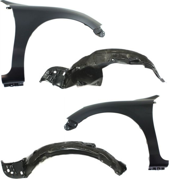 AM ACCORD 13-15 FRONT FENDER RH AND LH 4 pc kit with Fender Liners SKU KIT 90115-15 Partslink HO1240185 HO1241185 OEM 60211T2FA90ZZ 60261T2FA90ZZ 74