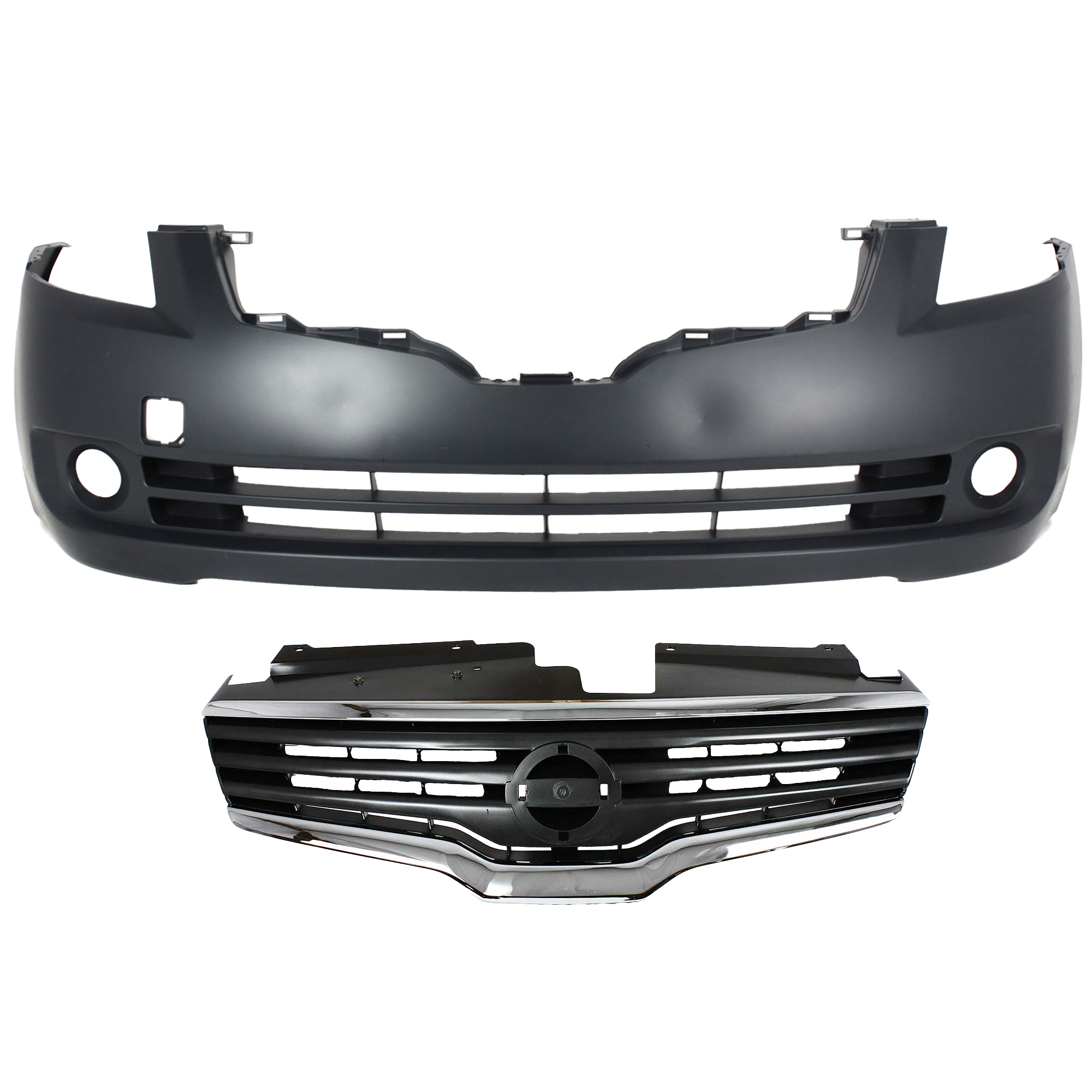 AM ALTIMA 07-09 GRILLE 2 pc Kit Sedan with Bumper Cover SKU KIT 90115-23 Partslink NI1200221 NI1000240 OEM 62070ZN50A 62022JA040