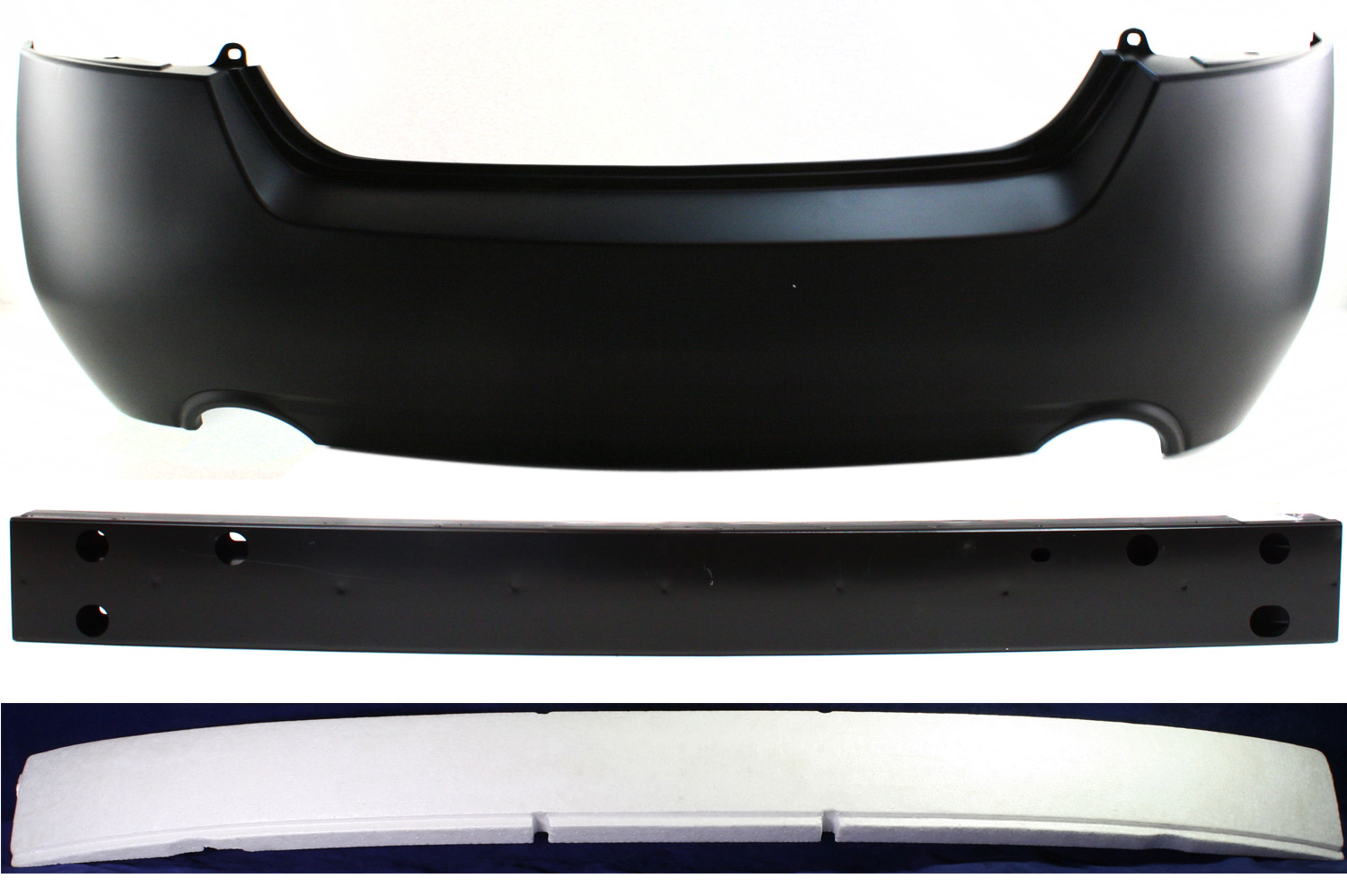AM ALTIMA 07-12 REAR BUMPER COVER Primed 3 pc Kit with Bumper Absorber and Bumper Reinforcement Sedan SKU KIT 90115-24 Partslink NI1100248 NI1170131 NI1106166 OEM 85022JA040-85090JA00A 85032JA0