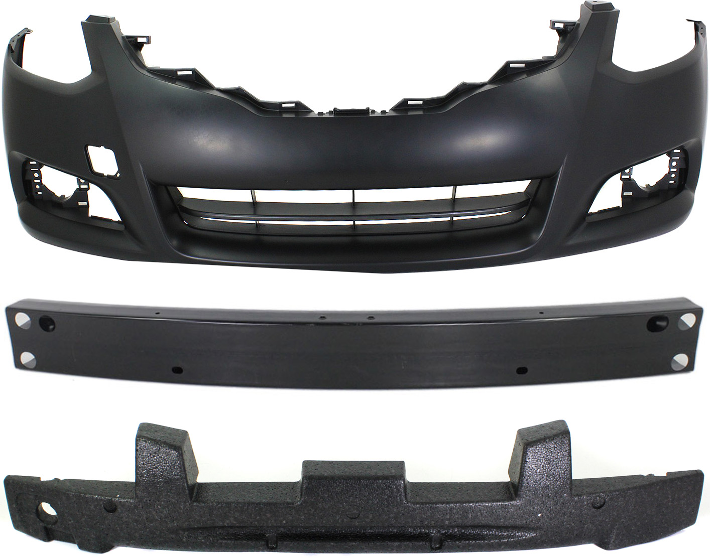 AM ALTIMA 10-13 FRONT BUMPER COVER Primed 3 pc Kit with Bumper Absorber and Bumper Reinforcement Coupe SKU KIT 90115-27 Partslink NI1000275 NI1070146 NI1006230 OEM 62022ZX10H 62090ZX10A 62032ZN5
