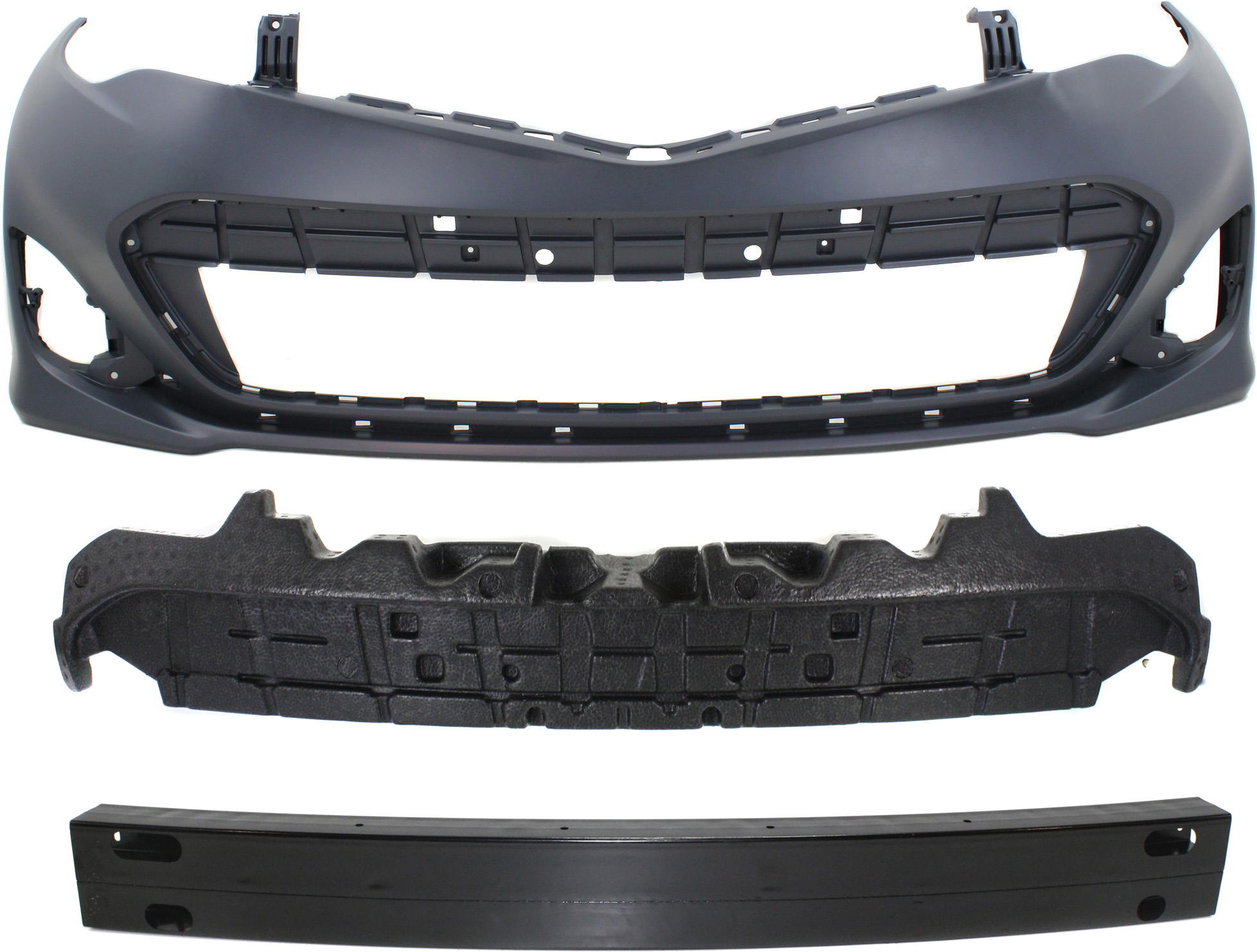 AM AVALON 13-14 FRONT BUMPER COVER 3 pc Kit with Bumper Absorber and Bumper Reinforcement SKU KIT 90115-47 Partslink TO1000396 TO1070182 TO1006234 OEM 5211907910-5261107040-52021070
