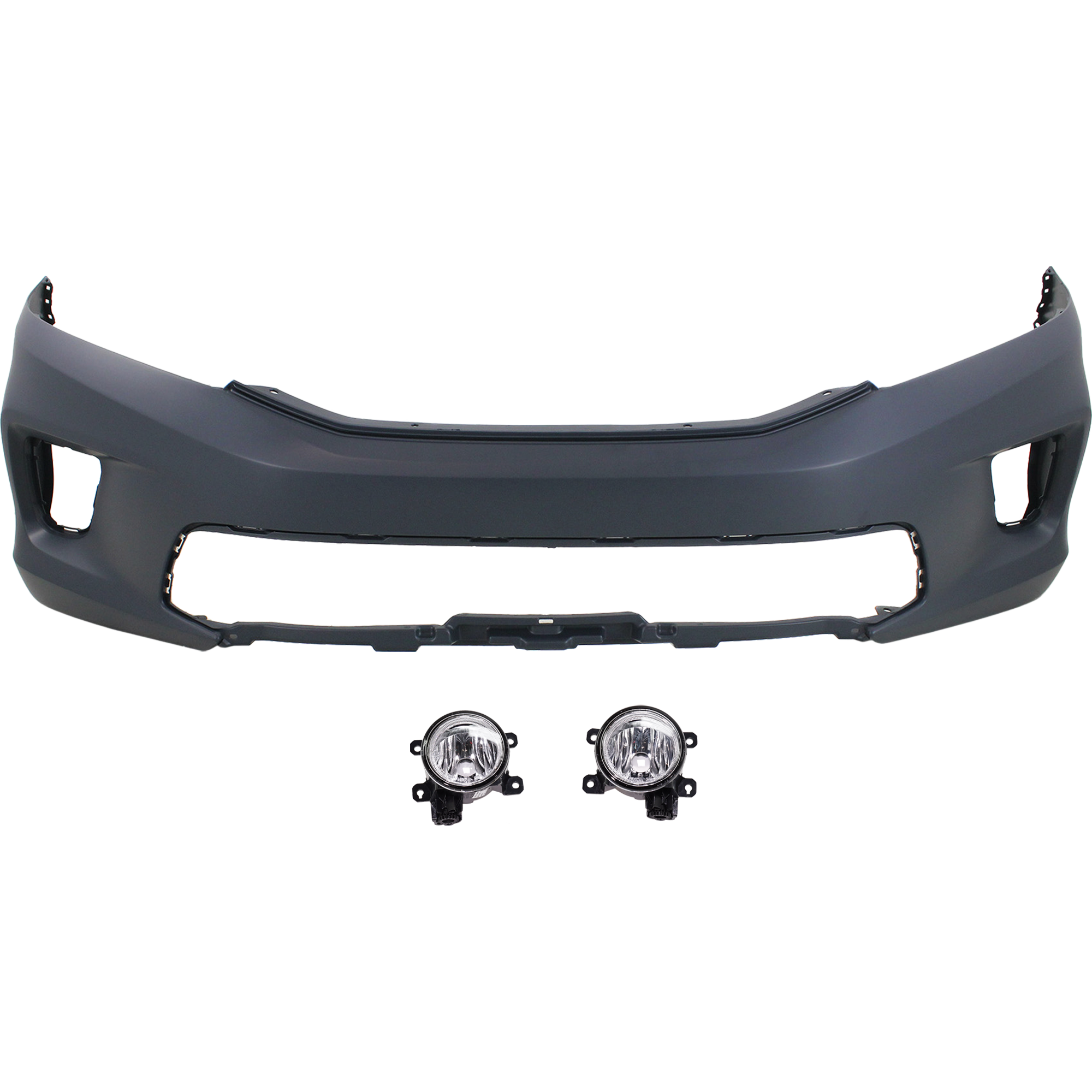 AM ACCORD 13-15 FRONT BUMPER COVER Primed 3 pc Kit with Fog Lights Coupe CAPA SKU KIT BCFL 0084 Partslink HO1000291C HO2592136 HO2593136 OEM 33900T6ZA01-33901TY0305-33950T