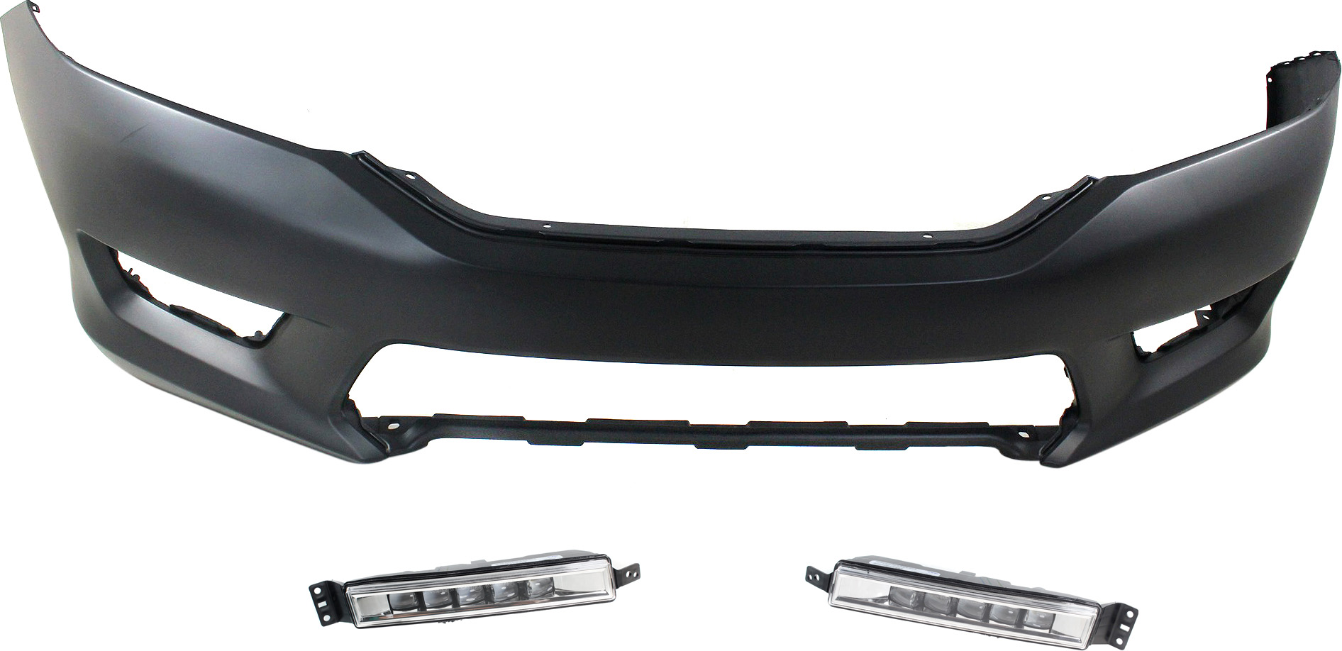 AM ACCORD 14-15 FRONT BUMPER COVER Primed 3 pc Kit with Fog Lights Sedan CAPA SKU KIT BCFL 0088 Partslink HO1000288C HO2592142C HO2593142C OEM 04711T2AA90ZZ 33900T2AA21-3395